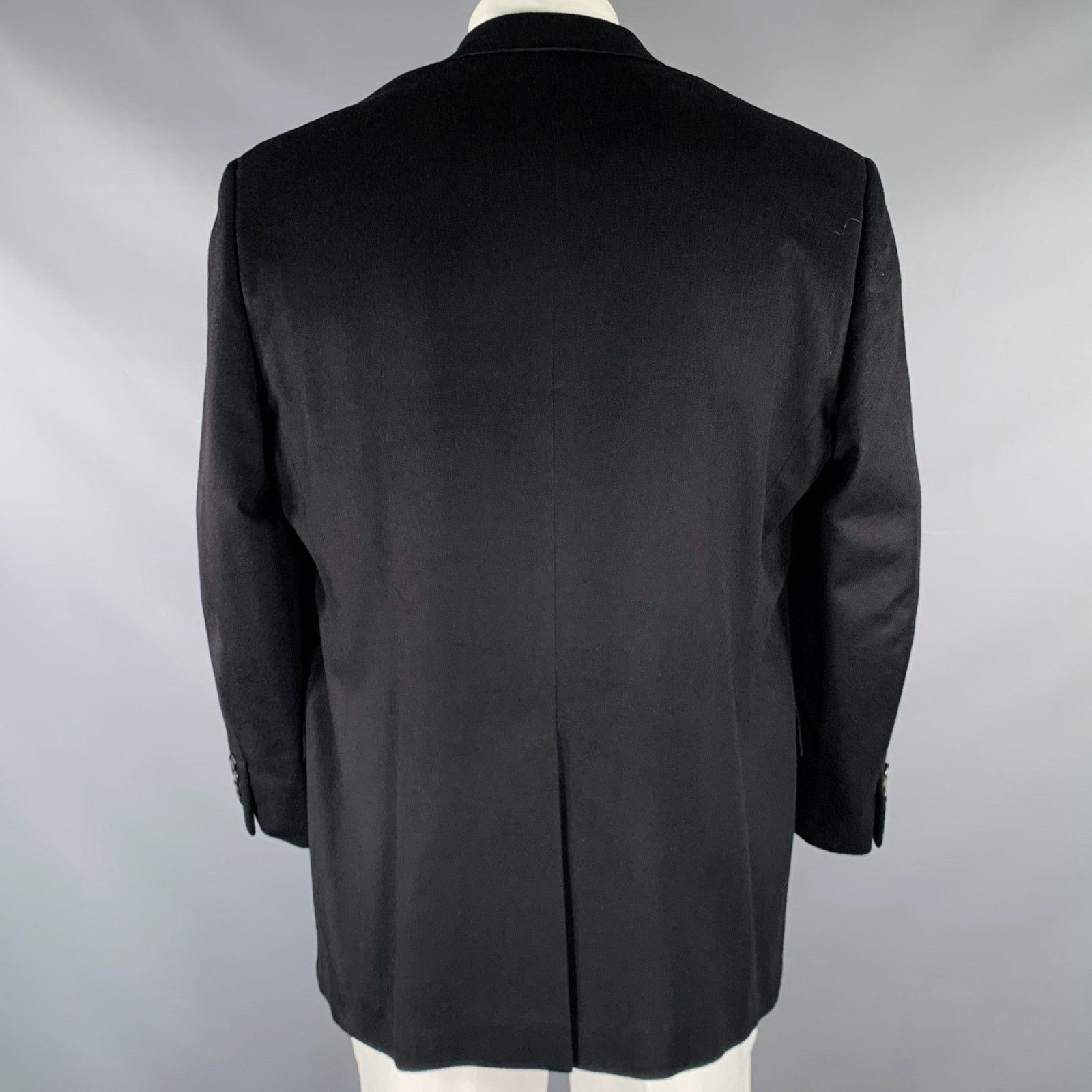 Brooks Brothers LORO PIANA Black Cashmere Single Breasted Sport Coat Size 46R - 3 Thumbnail