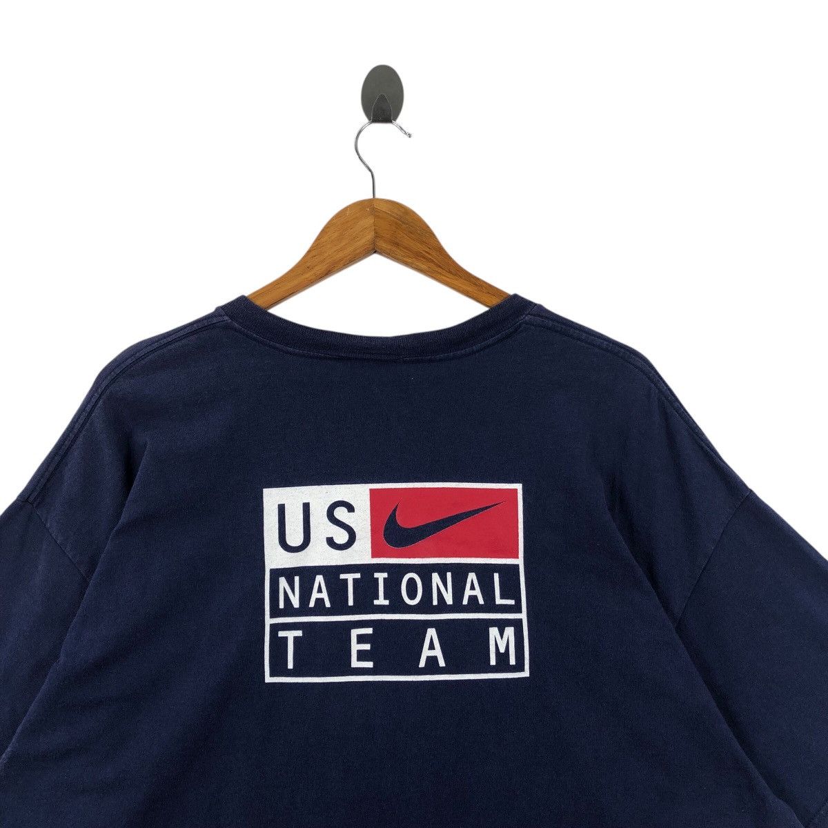 Nike × Vintage Vintage NIKE USA NATIONAL Team Swoosh Sportswear T-Shirt Size US XL / EU 56 / 4 - 5 Thumbnail