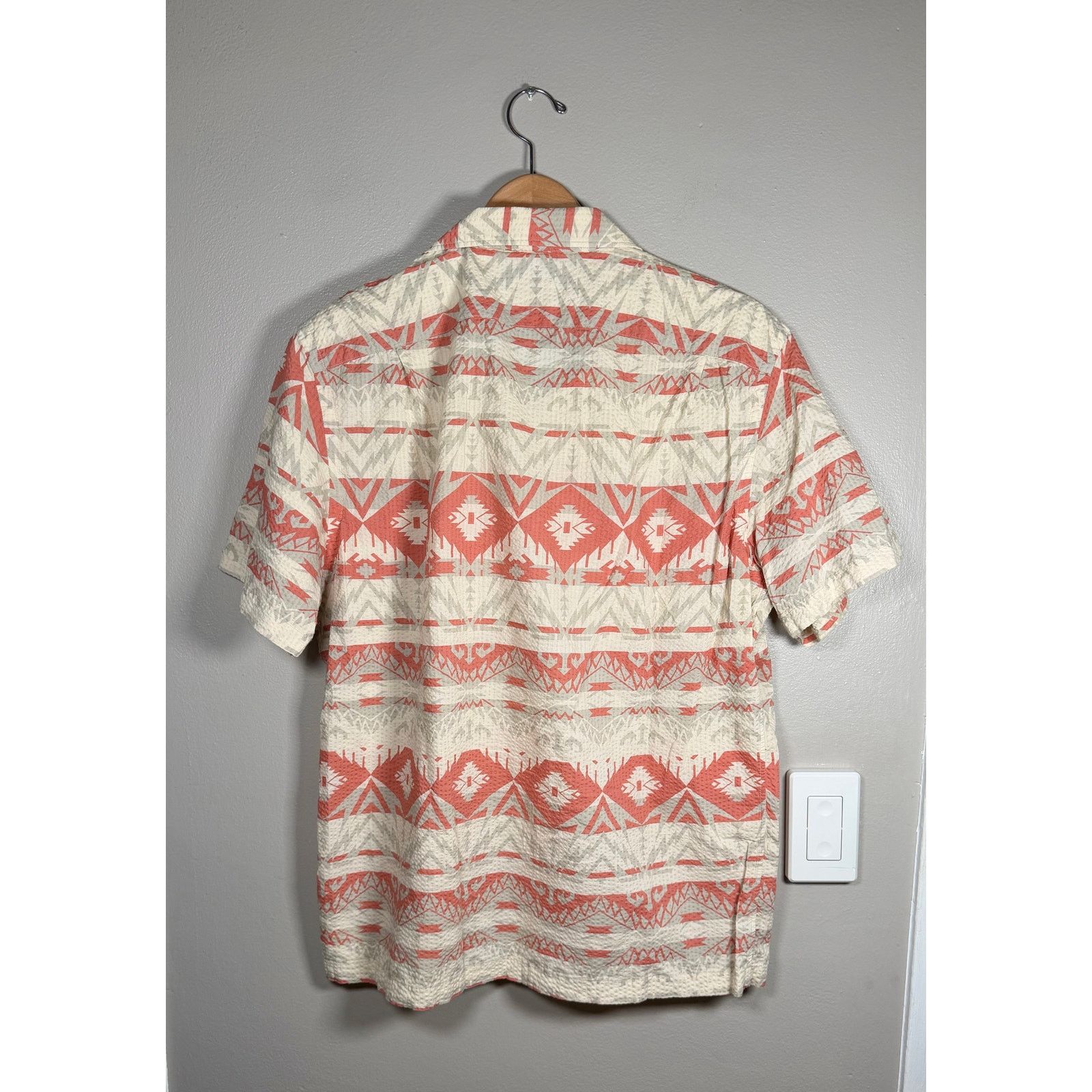 RRL Ralph Lauren RRL Trade Blanket Printed Cotton Seersucker Shirt size L Size US L / EU 52-54 / 3 - 6 Thumbnail