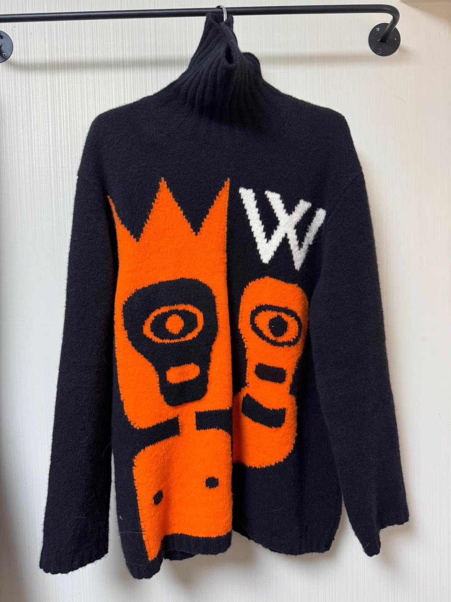 Walter Van Beirendonck skull pattern turtleneck sweater Q8 Size US L / EU 52-54 / 3 - 1 Thumbnail