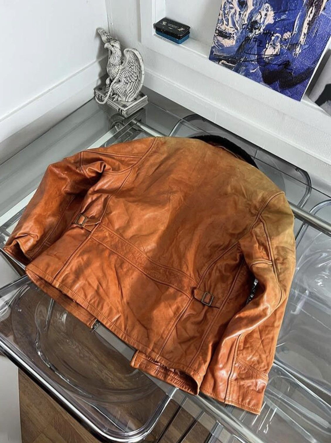Vintage Vintage Dog fight leather jacket Size US L / EU 52-54 / 3 - 8 Thumbnail