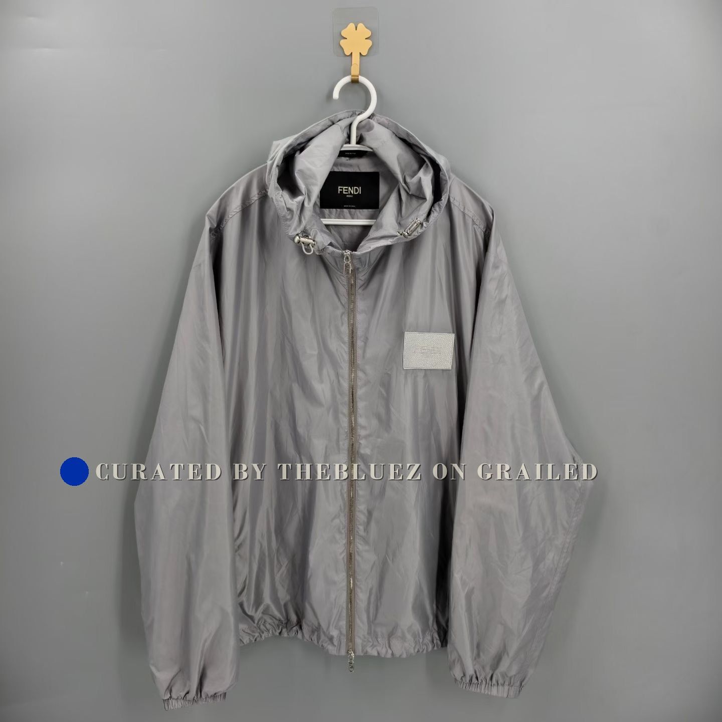 Fendi FENDI New Light Gray Hooded Windproof Jacket Size US S / EU 44-46 / 1 - 1 Thumbnail