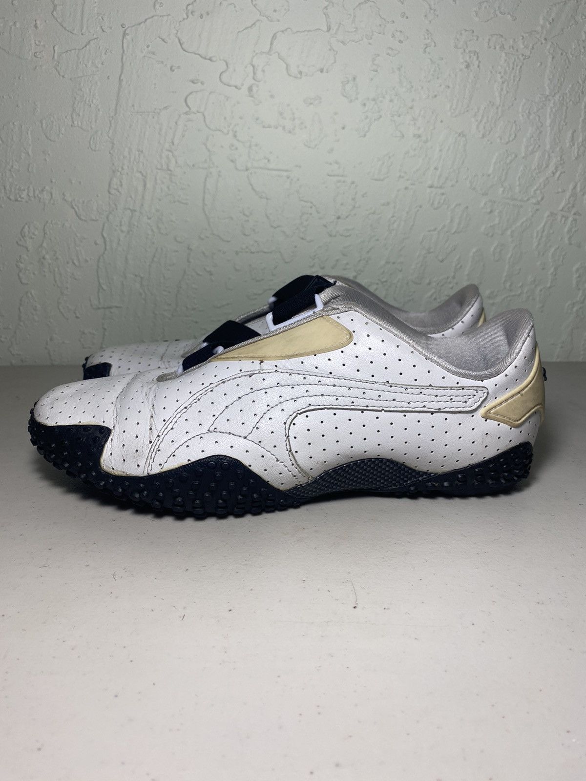 Puma PUMA Mostro White Leather Driving/Riding Shoes Size US 7 / IT 37 - 3 Thumbnail