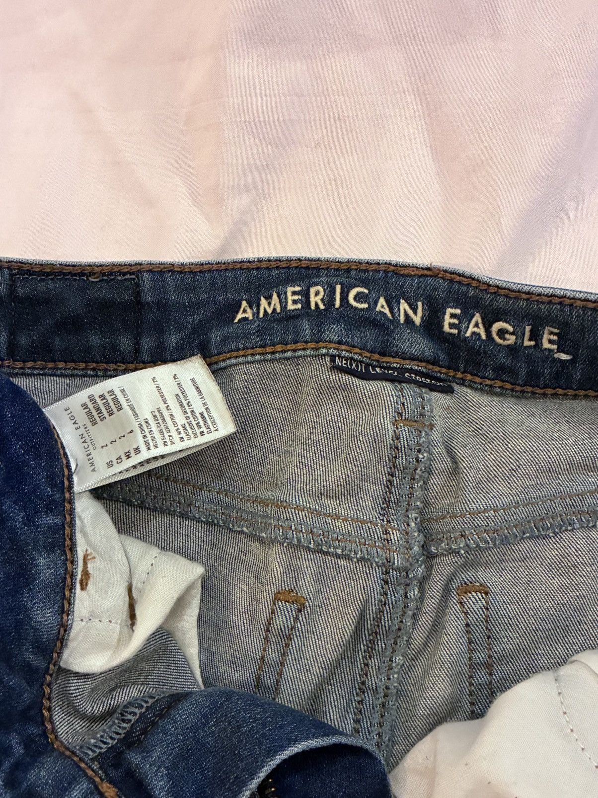 American Eagle Outfitters American Eagle Ne(x)t Level Distressed High-Waisted Jegging Size 26" / US 2 / IT 38 - 3 Thumbnail