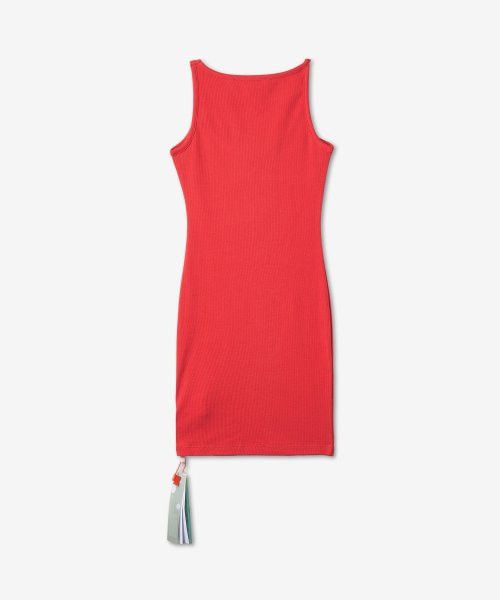 Off-White o1gr1nt1124 Off Stamp Basic Rib Dress in Red Size S / US 4 / IT 40 - 2 Thumbnail