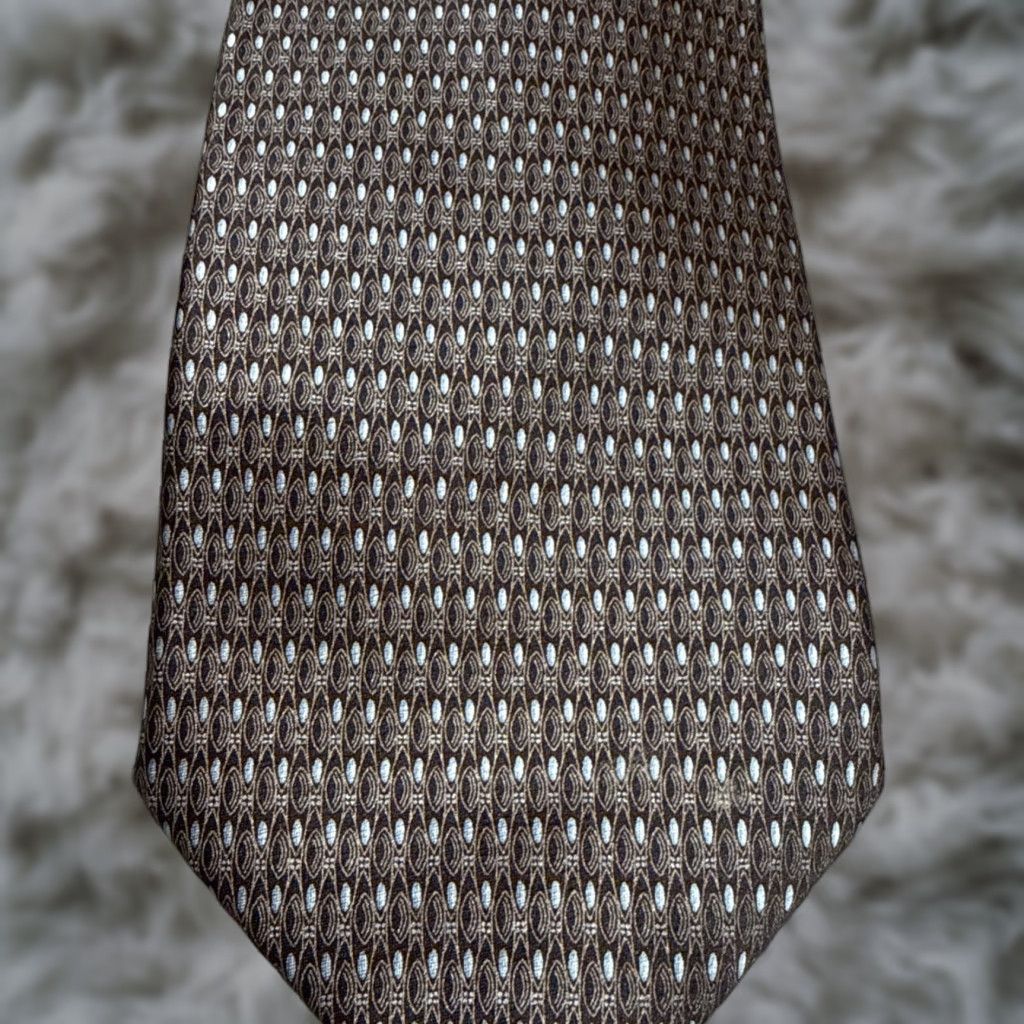 Brioni Brioni Tie Men Silk Geometric Pattern Handmade in Italy 3.5” Wide Luxury Adjustable Classic Multicolor Abstract Logo Designer Men Size ONE SIZE - 1 Thumbnail