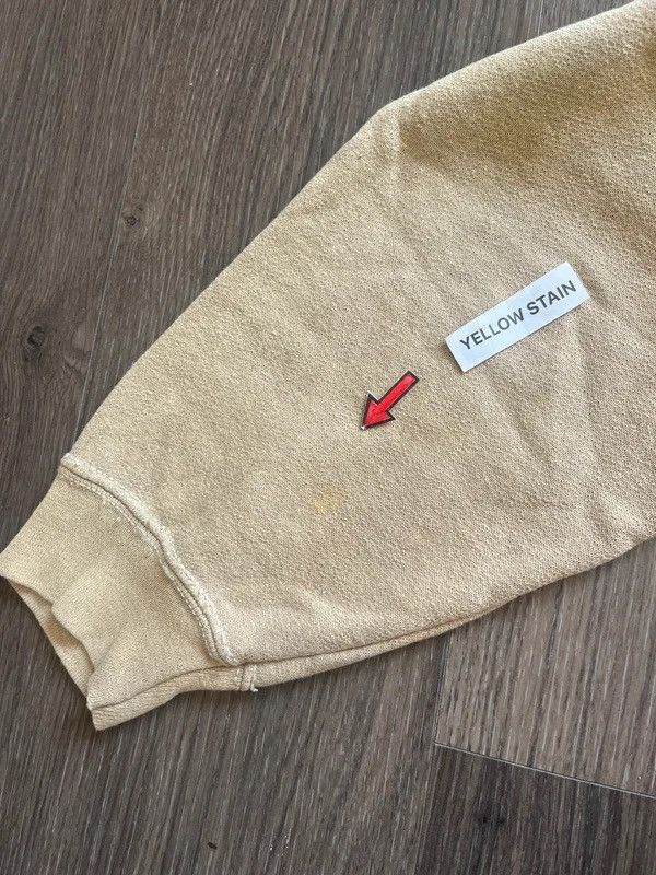 Other Fruit of the Loom Sz L Blank Beige Boxy Sweatshirt Size US L / EU 52-54 / 3 - 12 Thumbnail