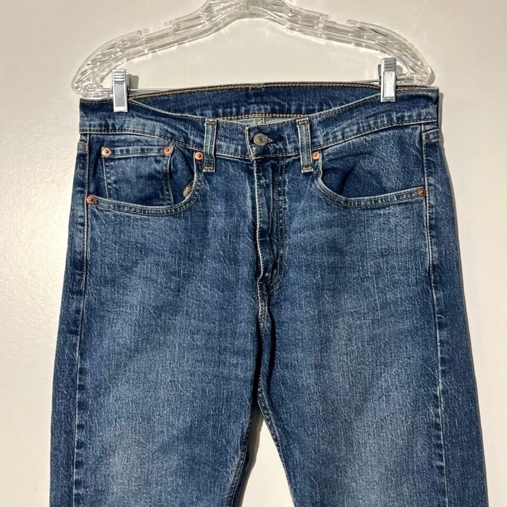Levi's Levi's 505 Slim Fit Washed Blue Medium Washed Denim Jeans Men's Size 32x32 Size US 32 / EU 48 - 2 Thumbnail
