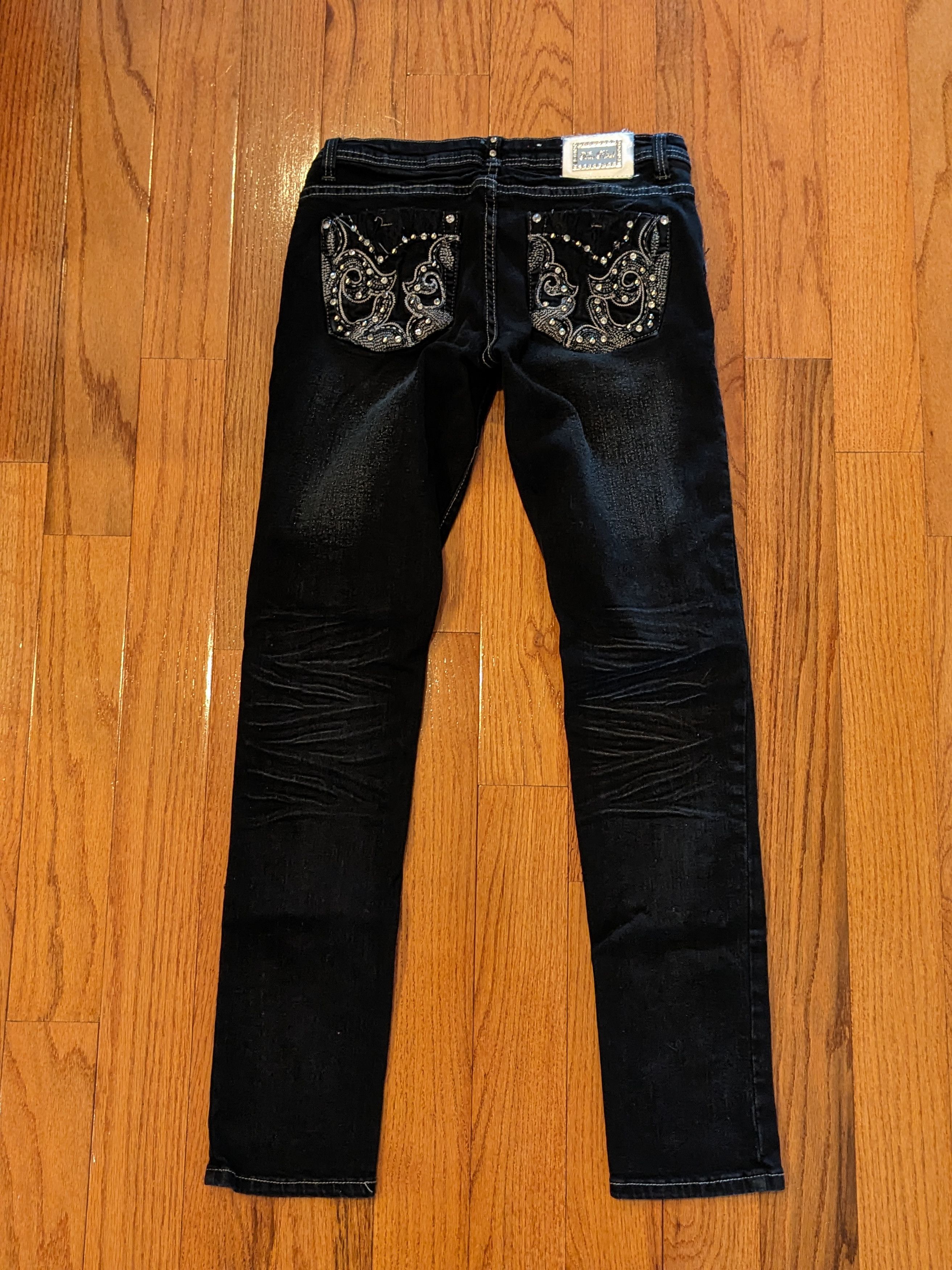 True Religion × Vintage Vintage Y2K True Rock Grunge Punk Bedazzled 9/10 Denim Jeans Size 29" - 1 Thumbnail
