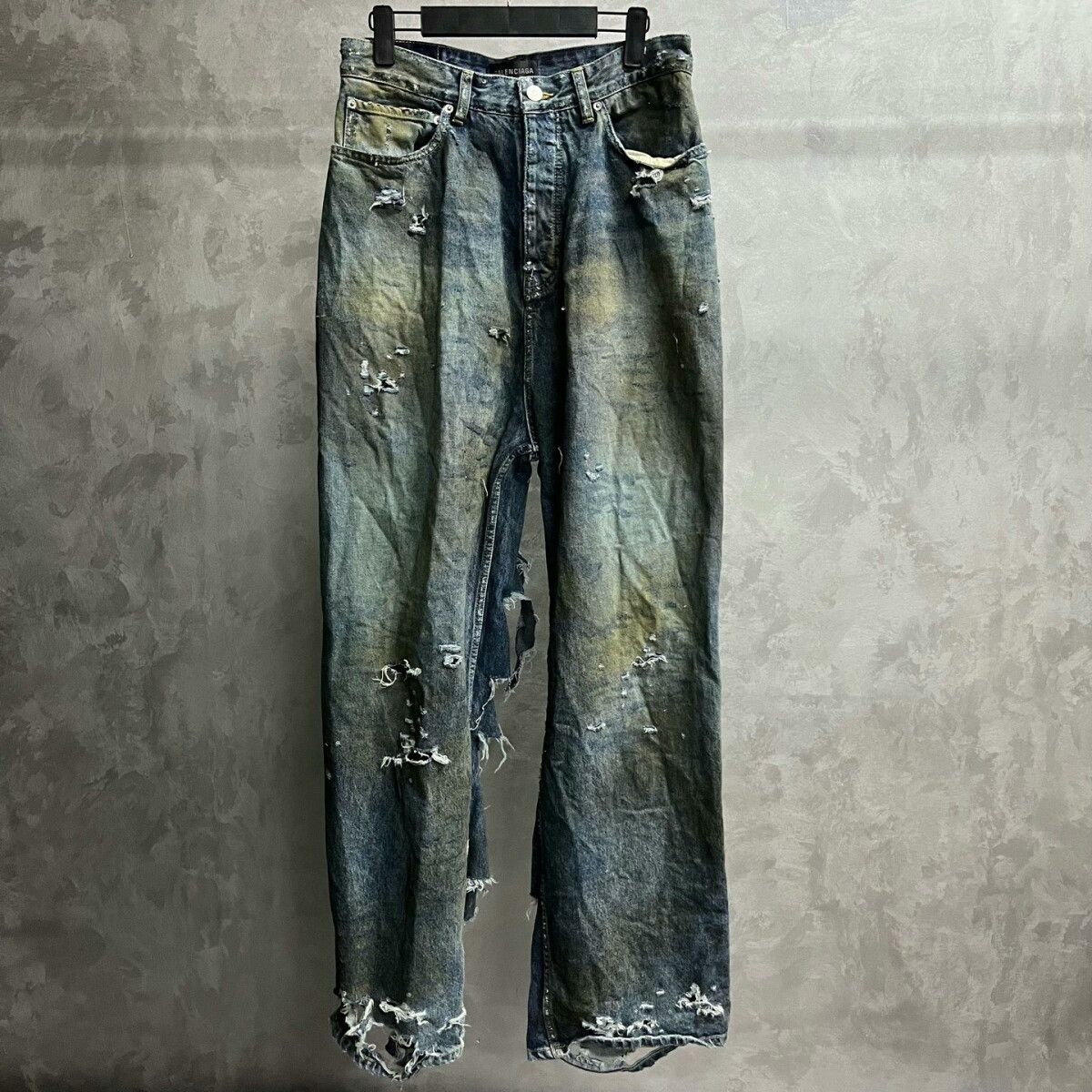Balenciaga Balenciaga Blue Distressed Denim Jeans Size US 29 - 1 Thumbnail