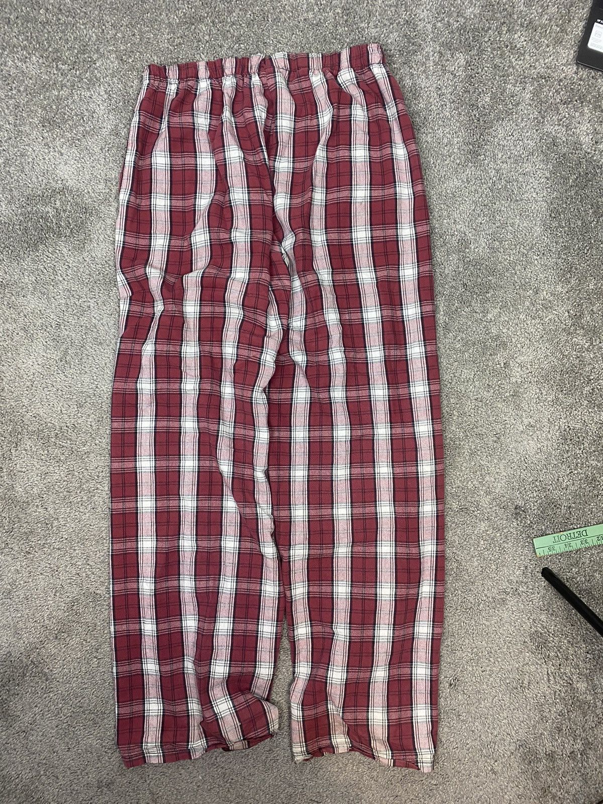 Vintage Plaid white and red pajama pants Size US 32 / EU 48 - 3 Thumbnail