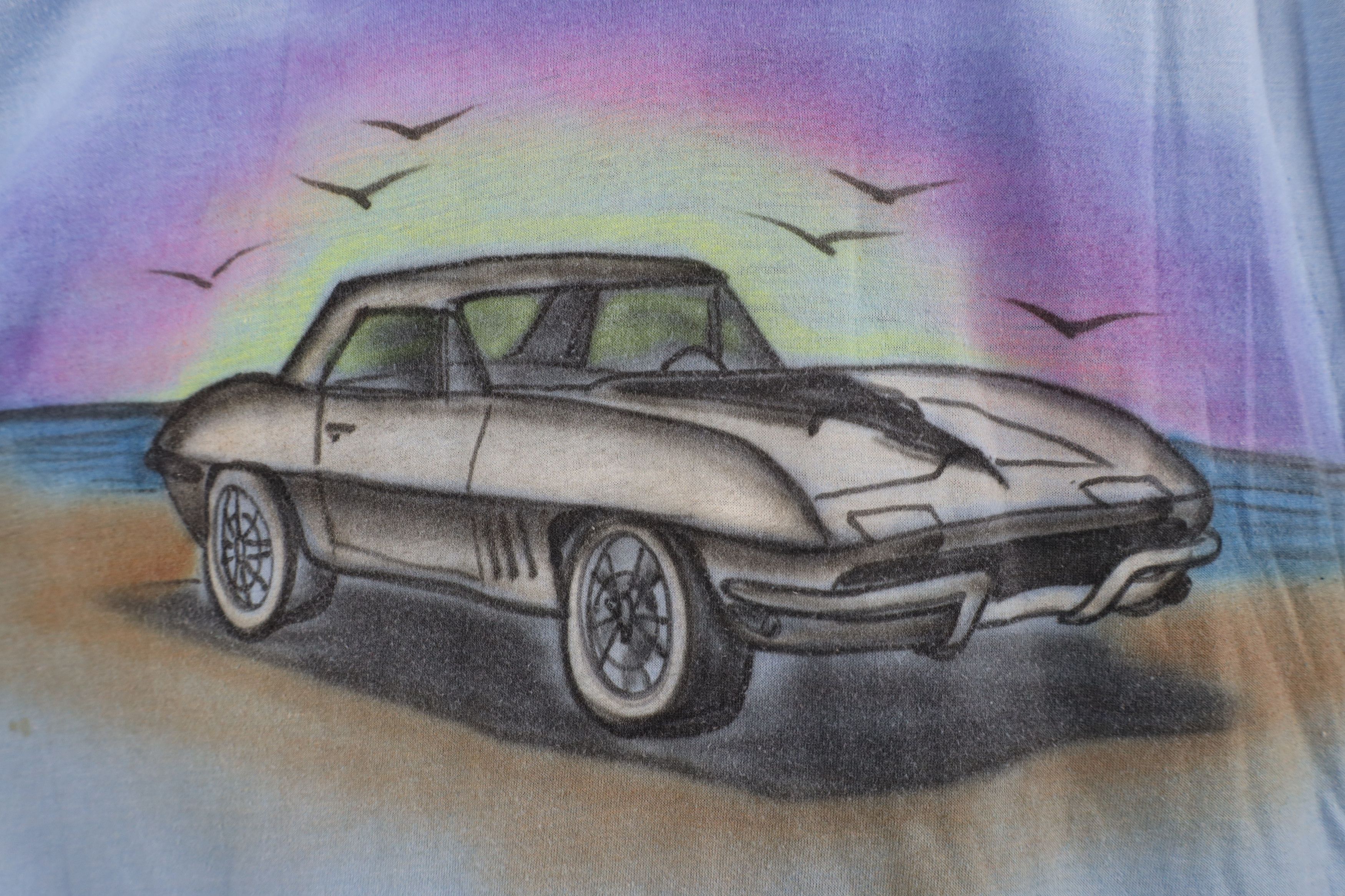 Vintage Vintage 80s Corvette Sting Ray Muscle Car T-Shirt USA Size US XL / EU 56 / 4 - 4 Thumbnail