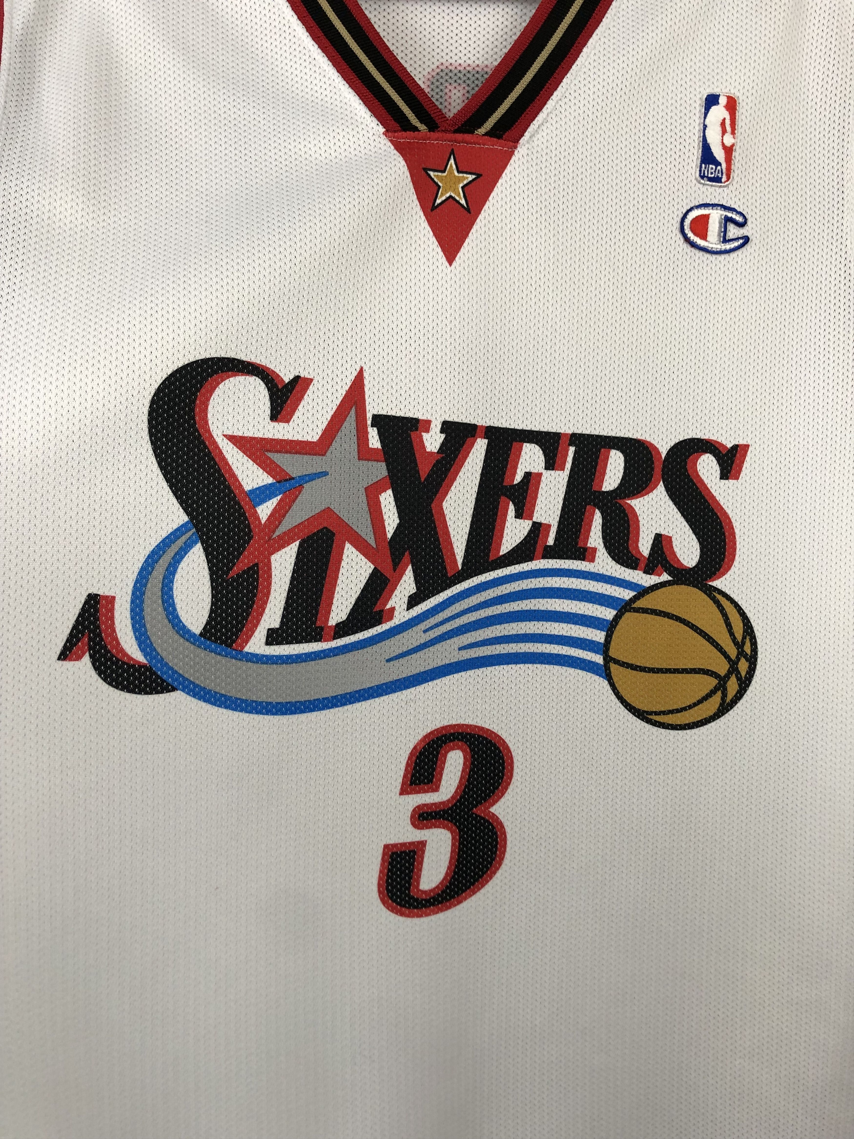 Champion Vintage Iverson Philadelphia Sixers 76ers Jersey Shirt Tee Size US M / EU 48-50 / 2 - 9 Thumbnail