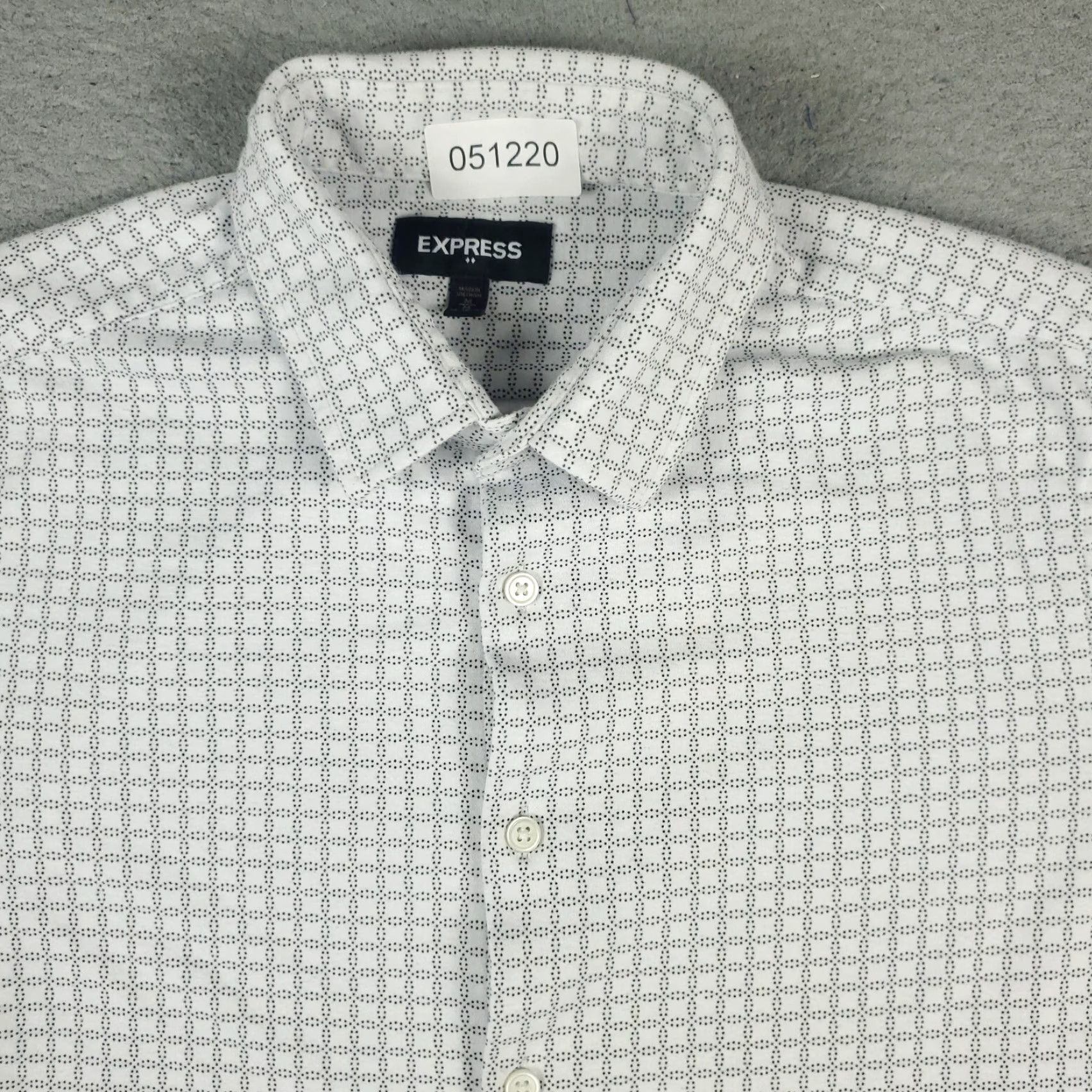 Express VINTAGE Express Men's Shirt Short Sleeve Collared Button-Up Geometric 90s Casual Business Modern Size US M / EU 48-50 / 2 - 2 Thumbnail