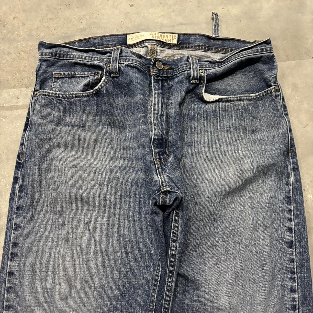 Japanese Brand × Vintage Crazy Vintage Y2K/2000s Baggy Grunge Dark Wash Denim Jeans! Size US 38 / EU 54 - 5 Thumbnail
