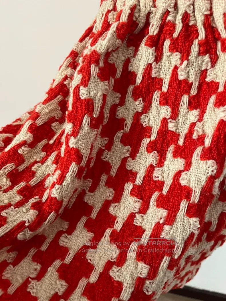 Comme des Garcons Comme des Garcons size F Orange tartan, chunky knit skirt Size 25" / US 0 / IT 36 - 7 Thumbnail