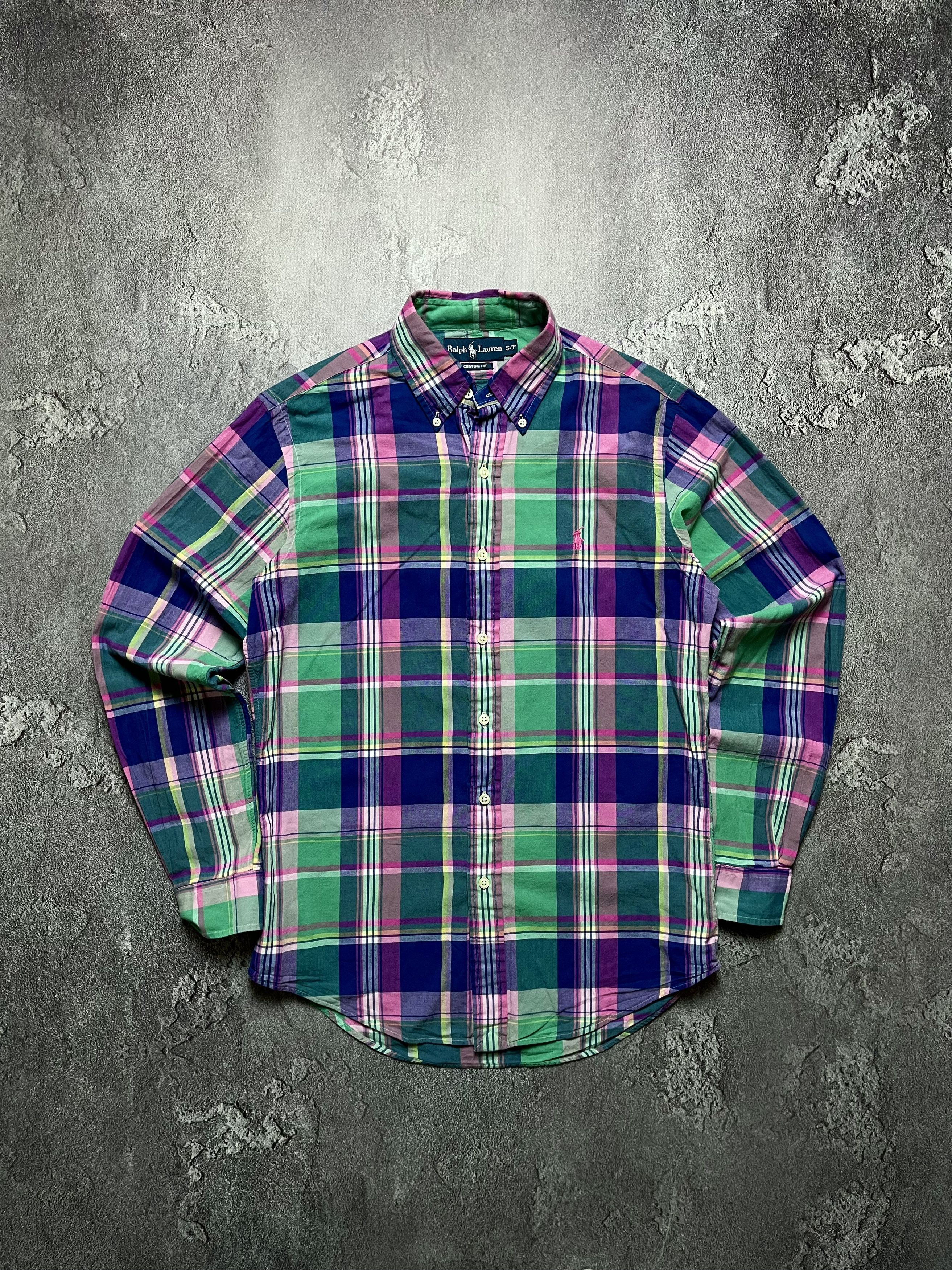 Polo Ralph Lauren Vintage Shirt Button Up Ralph Lauren Big Logo Striped Casual Size US S / EU 44-46 / 1 - 1 Thumbnail