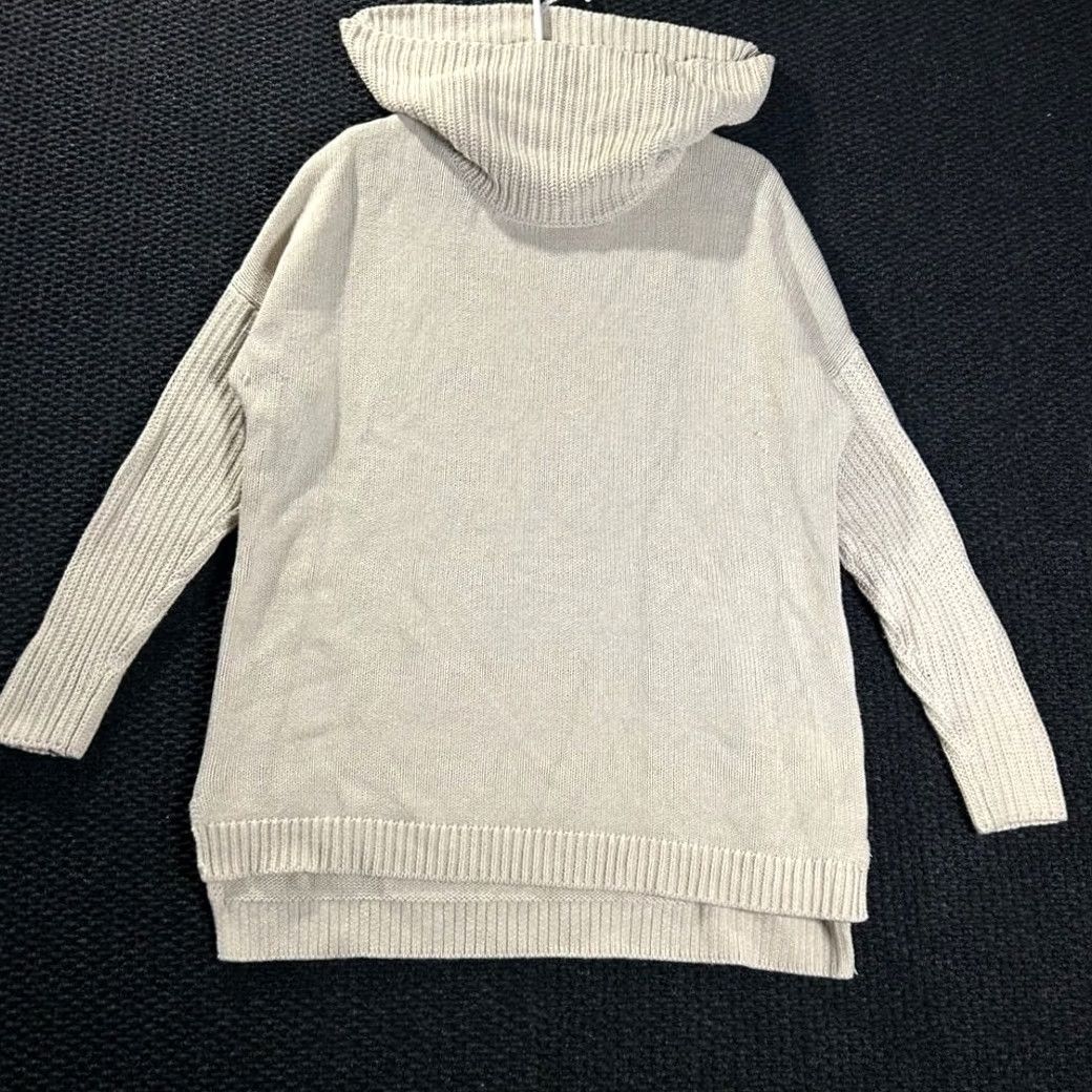 Ugg UGG Women Beige Knit Cowl Neck Sweater M Cotton Cashmere Blend Shirt Womens Size M / US 6-8 / IT 42-44 - 3 Thumbnail
