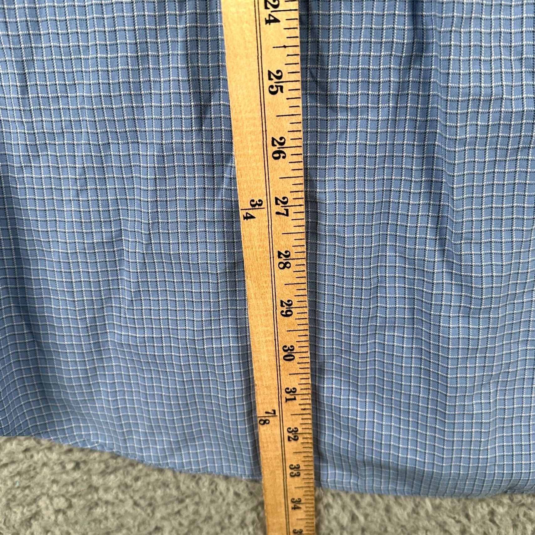 Ralph Lauren Ralph Lauren Shirt Men 2XB Blue Check Button-Down Regular Fit Cotton Knit Size US XXL / EU 58 / 5 - 7 Thumbnail