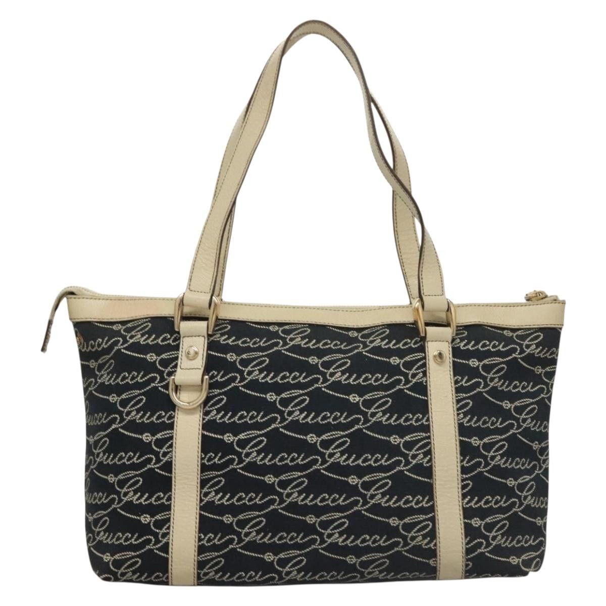 Gucci GUCCI Tote Bag Canvas Navy Gold Size ONE SIZE - 3 Thumbnail