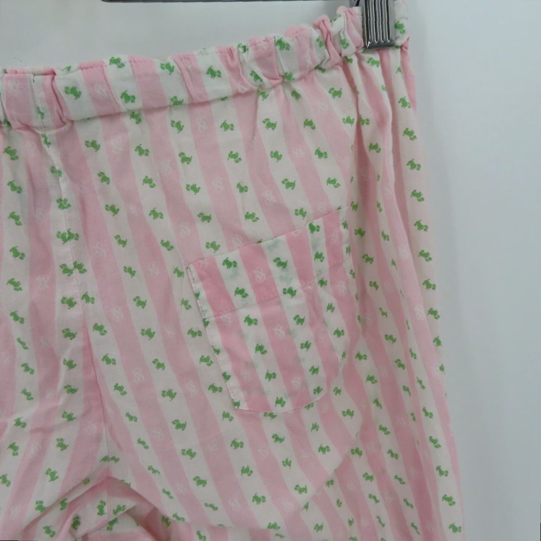 Victoria's Secret Victoria's Secret Pajama Pants Women M Striped Pink Green White Dog Print Cotton Lounge Pull On Size 32" / US 10 / IT 46 - 6 Thumbnail