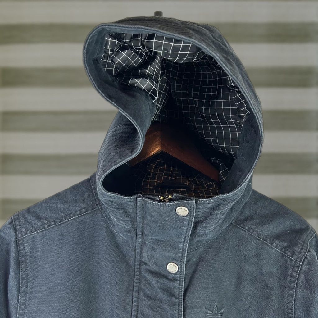 Adidas Adidas Coat Mens Small Black Originals Hooded Parka Lined Canvas Size US S / EU 44-46 / 1 - 1 Thumbnail