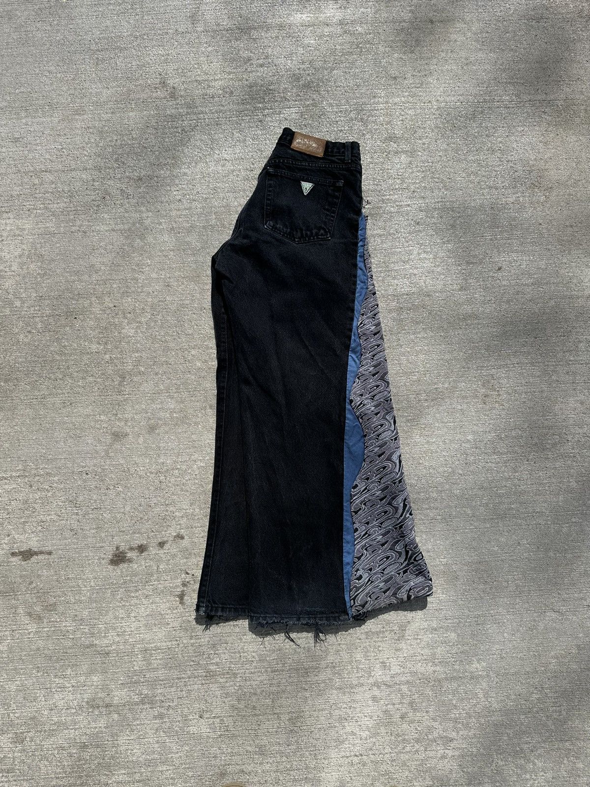 Guess × Vintage Guess 90s Custom Black Denim High Rise Jeans Made in USA Size 32" / US 10 / IT 46 - 10 Thumbnail