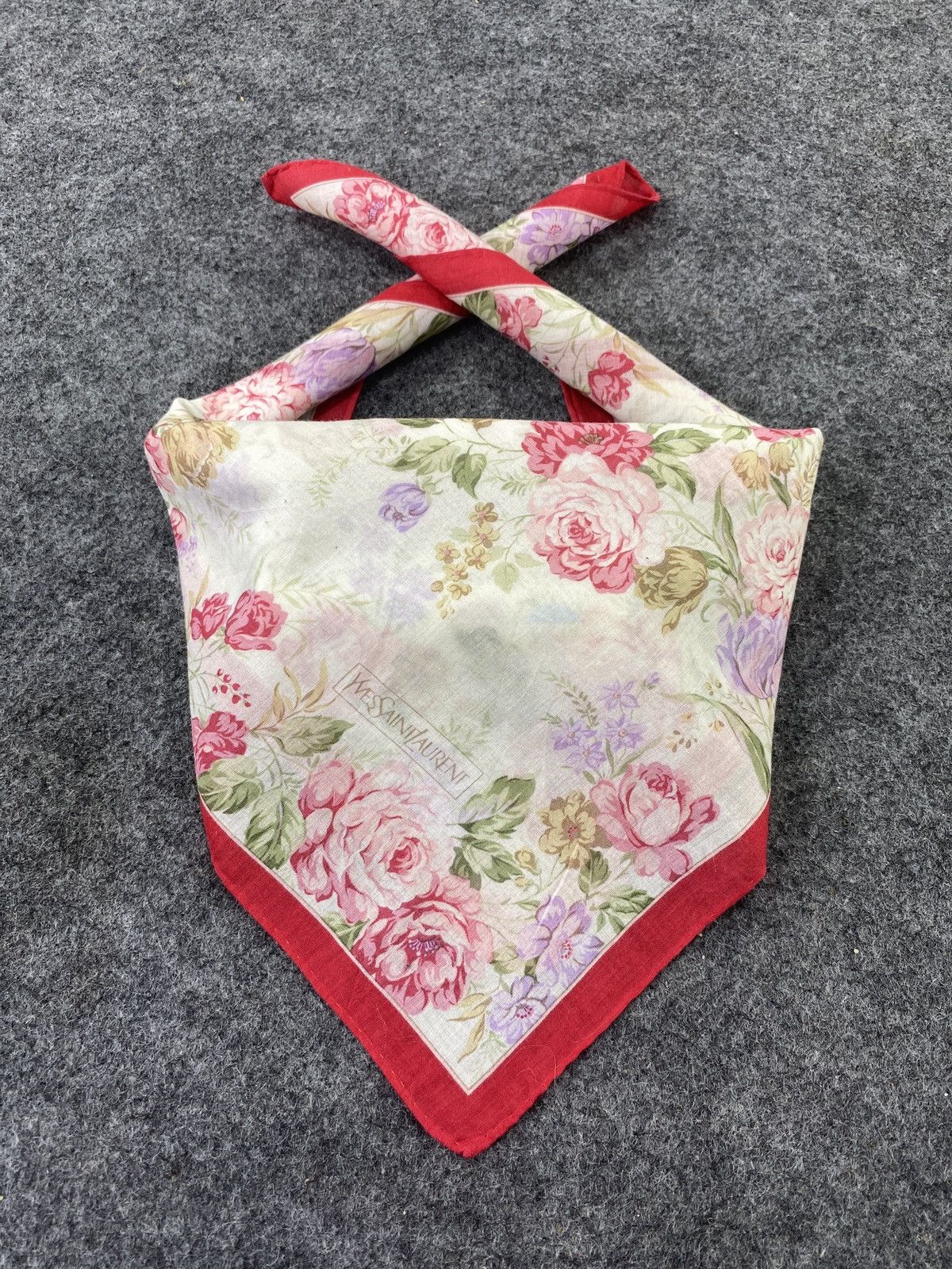 Vintage × Yves Saint Laurent Yves Saint Laurent Floral Handkerchiefs / Neckerchief B001 Size ONE SIZE - 2 Thumbnail