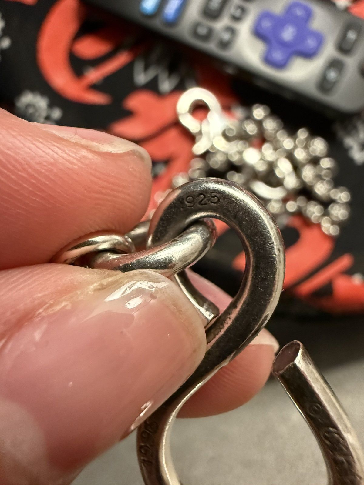 Chrome Hearts 925 Silver Sword Keychain with Lobster Clasp