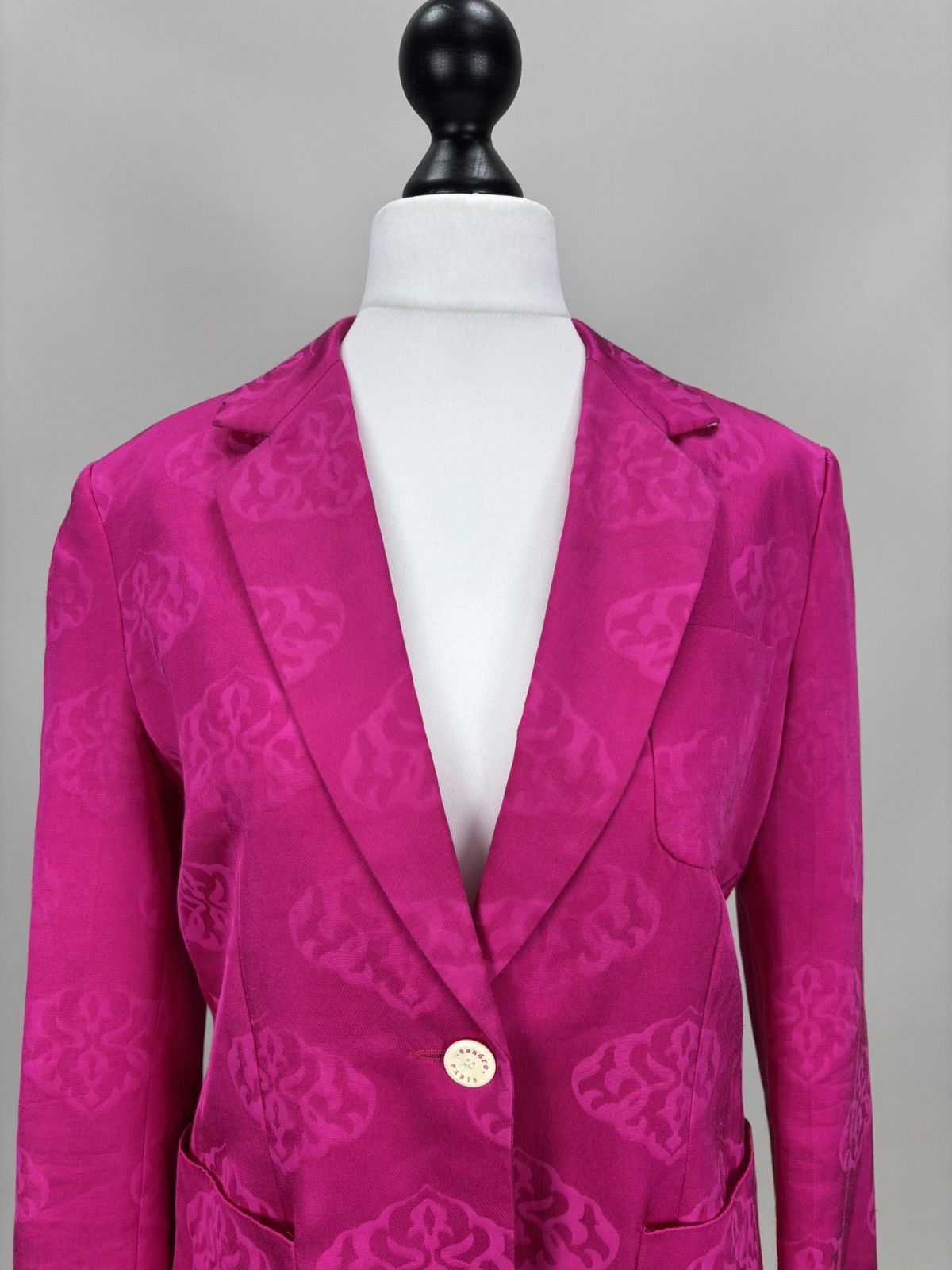 Sandro Womens blazer Sandro Paris Size 40 Color Pink Size M / US 6-8 / IT 42-44 - 3 Thumbnail