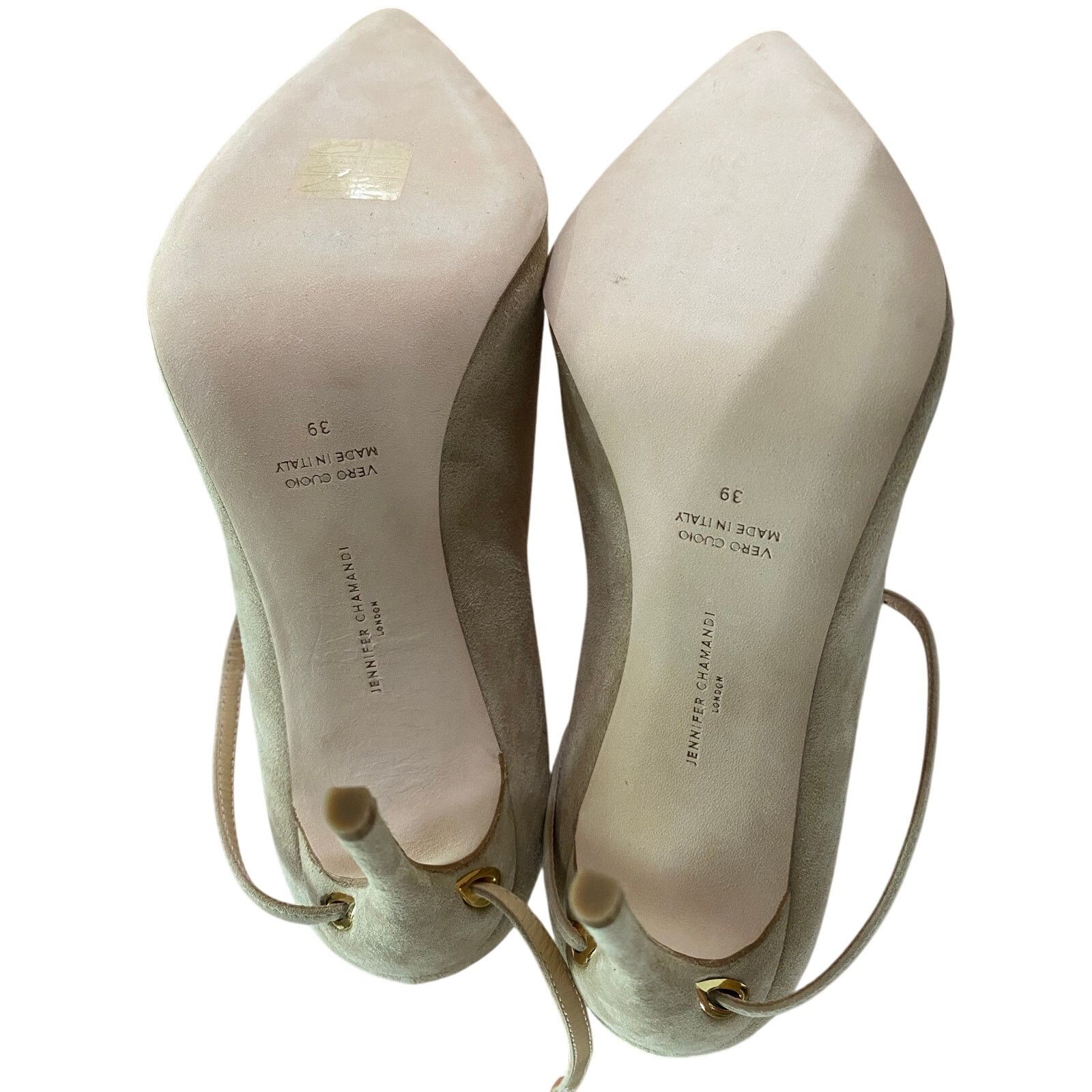 Other Jennifer Chamandi Lorenzo 105 mm Sand Suede Pumps sz. 39 eu Size US 9 / IT 39 - 10 Thumbnail