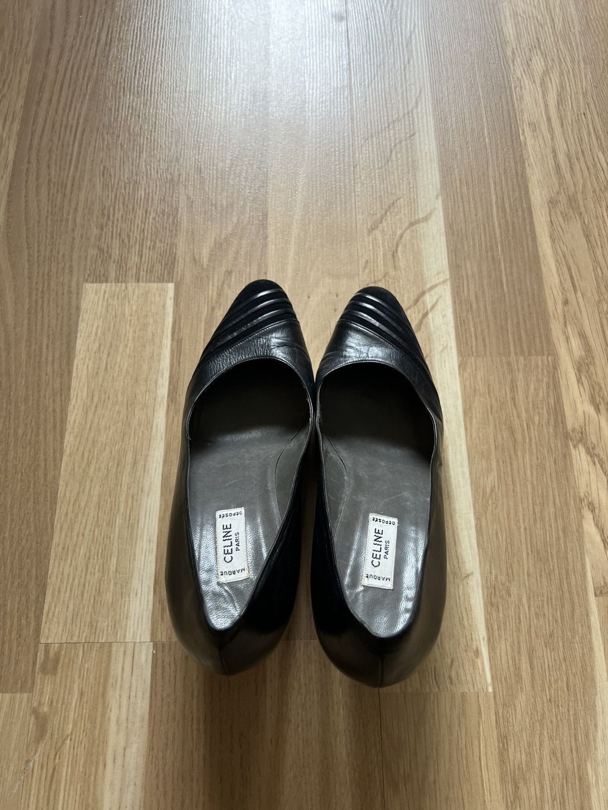 Celine × Vintage Celine vintage high heels shoes avant garde 90s fait main Size US 7.5 / IT 37.5 - 4 Thumbnail