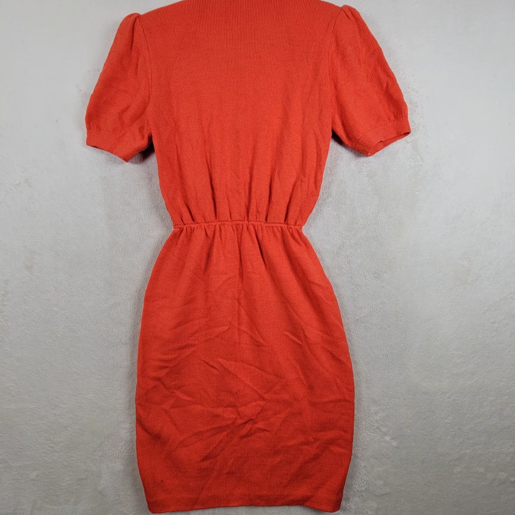 St. John St. John Dress Orange Long Knit Short Sleeve Button Closure Women 6 Dress Size M / US 6-8 / IT 42-44 - 4 Thumbnail