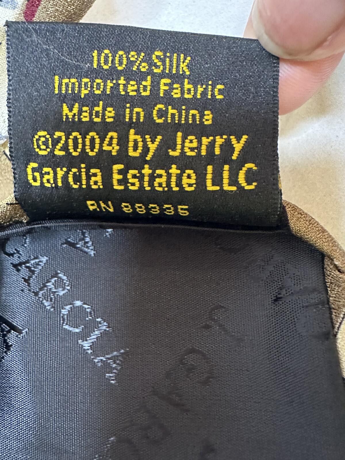 Other Vintage J. Garcia Scaly Monster Blue Man 100% silk tie gold Size ONE SIZE - 2 Thumbnail