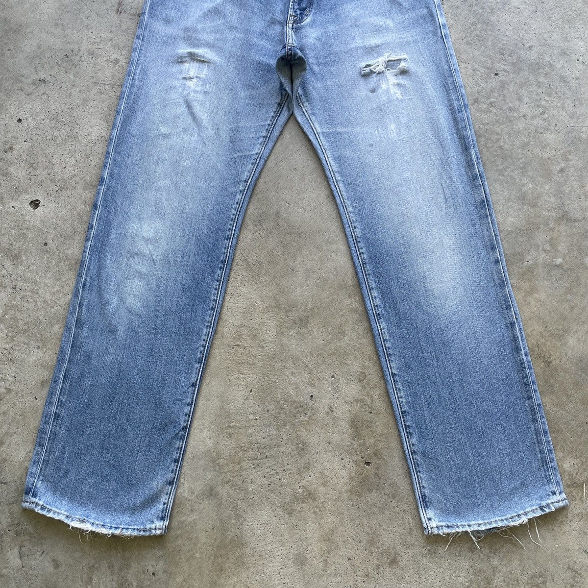 Japanese Brand × Jean × Vintage W32 Vintage Japanese Faded Distressed Wash Jeans Pants Denim Size US 32 / EU 48 - 4 Thumbnail
