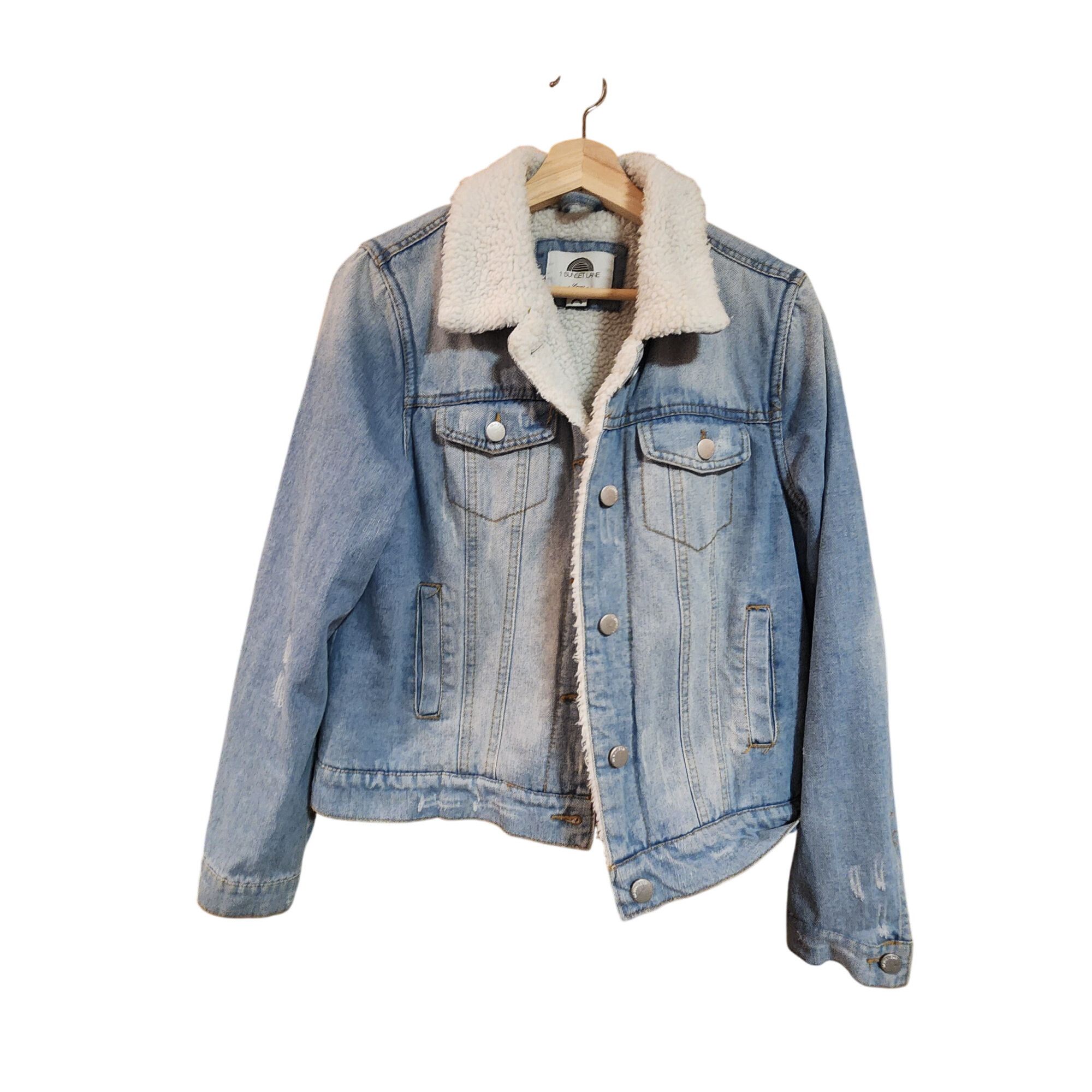 Other 1 Sunset Lane Large Sherpa-Lined Denim Jacket Blue Size L / US 10 / IT 46 - 1 Thumbnail