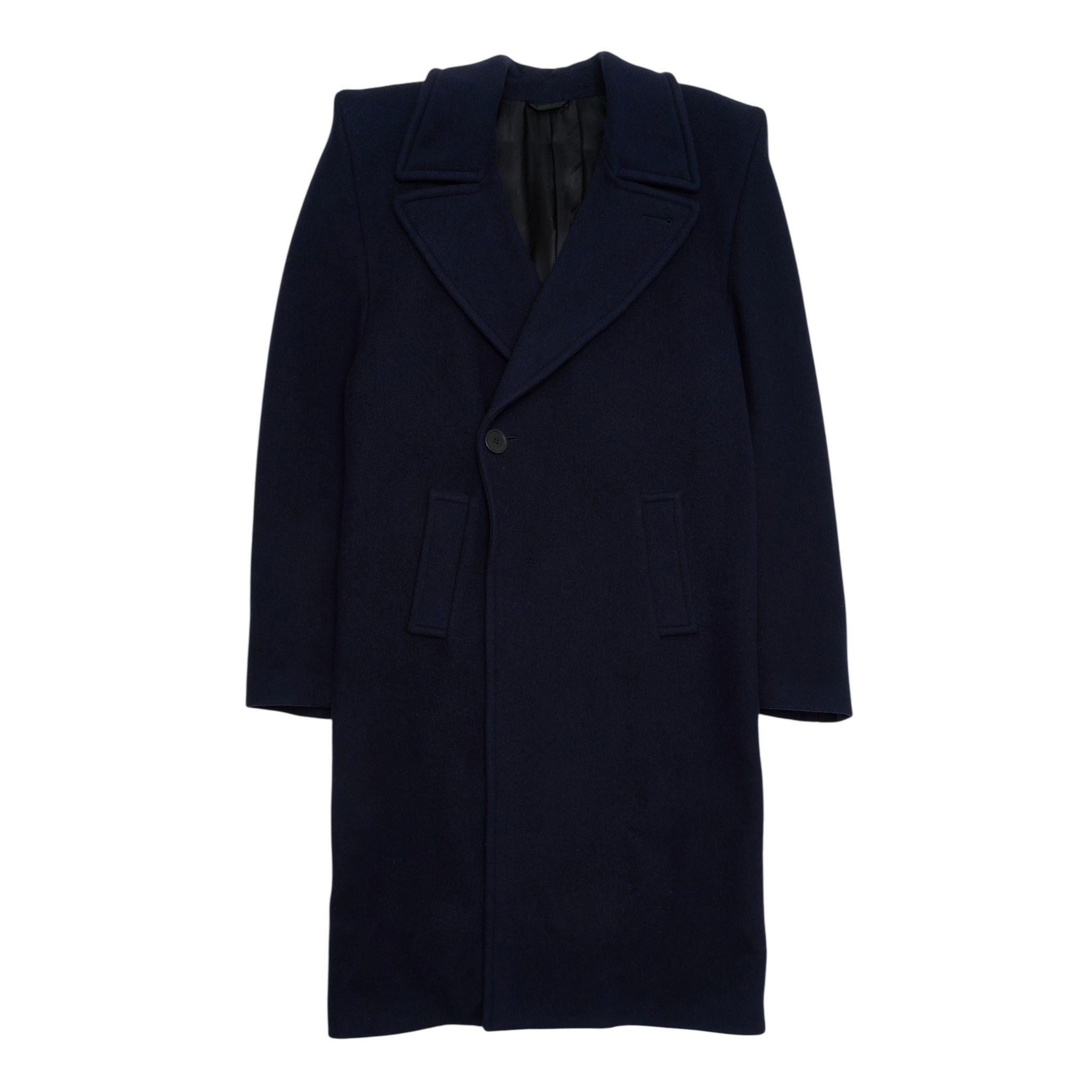 Balenciaga Padded Peacoat Navy Blue Black Size US L / EU 52-54 / 3 - 1 Thumbnail