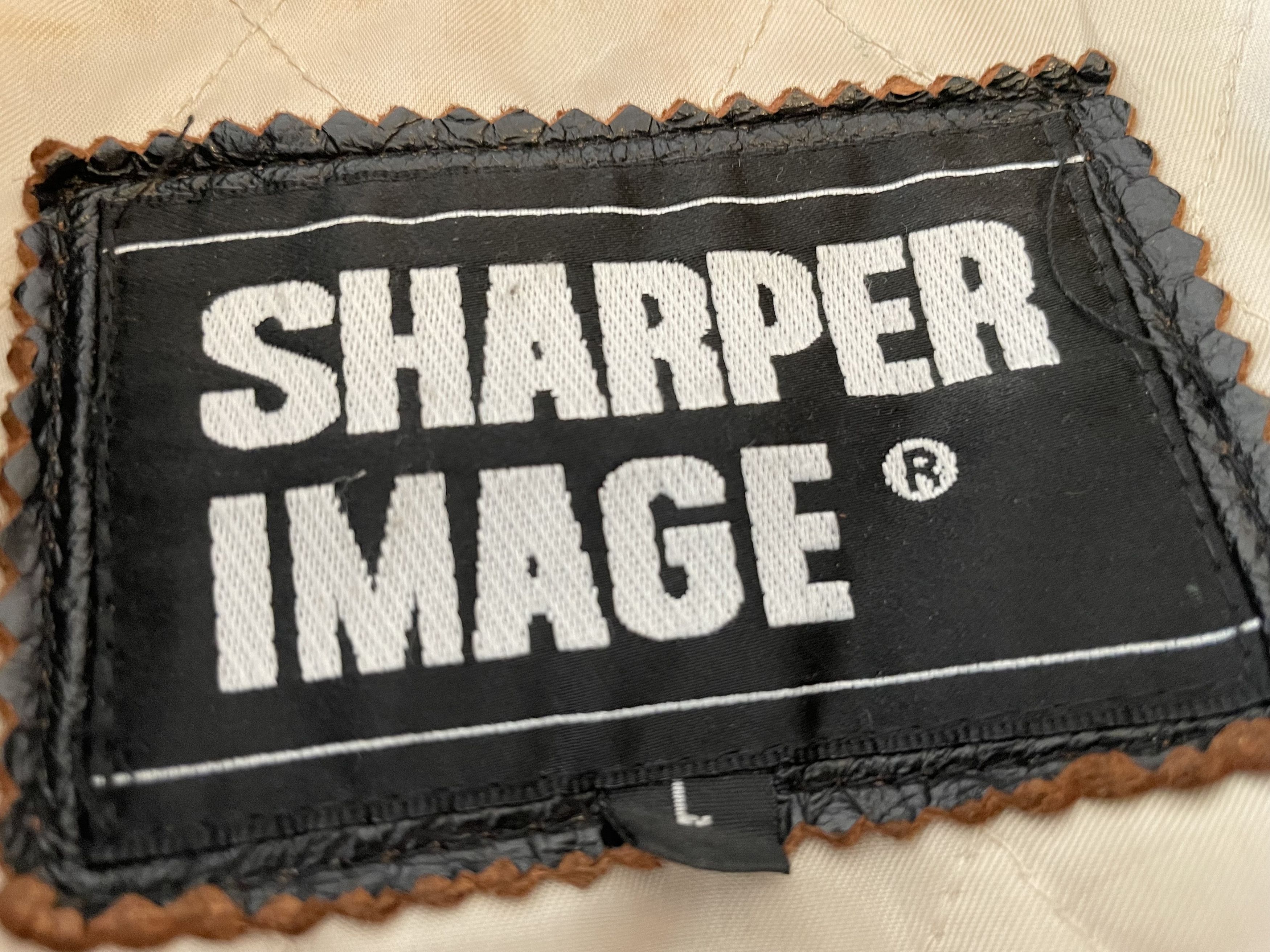Other SHARPER IMAGE 90s Genuine Leather Varsity Jacket Blk/Off-Whi Size US L / EU 52-54 / 3 - 2 Thumbnail