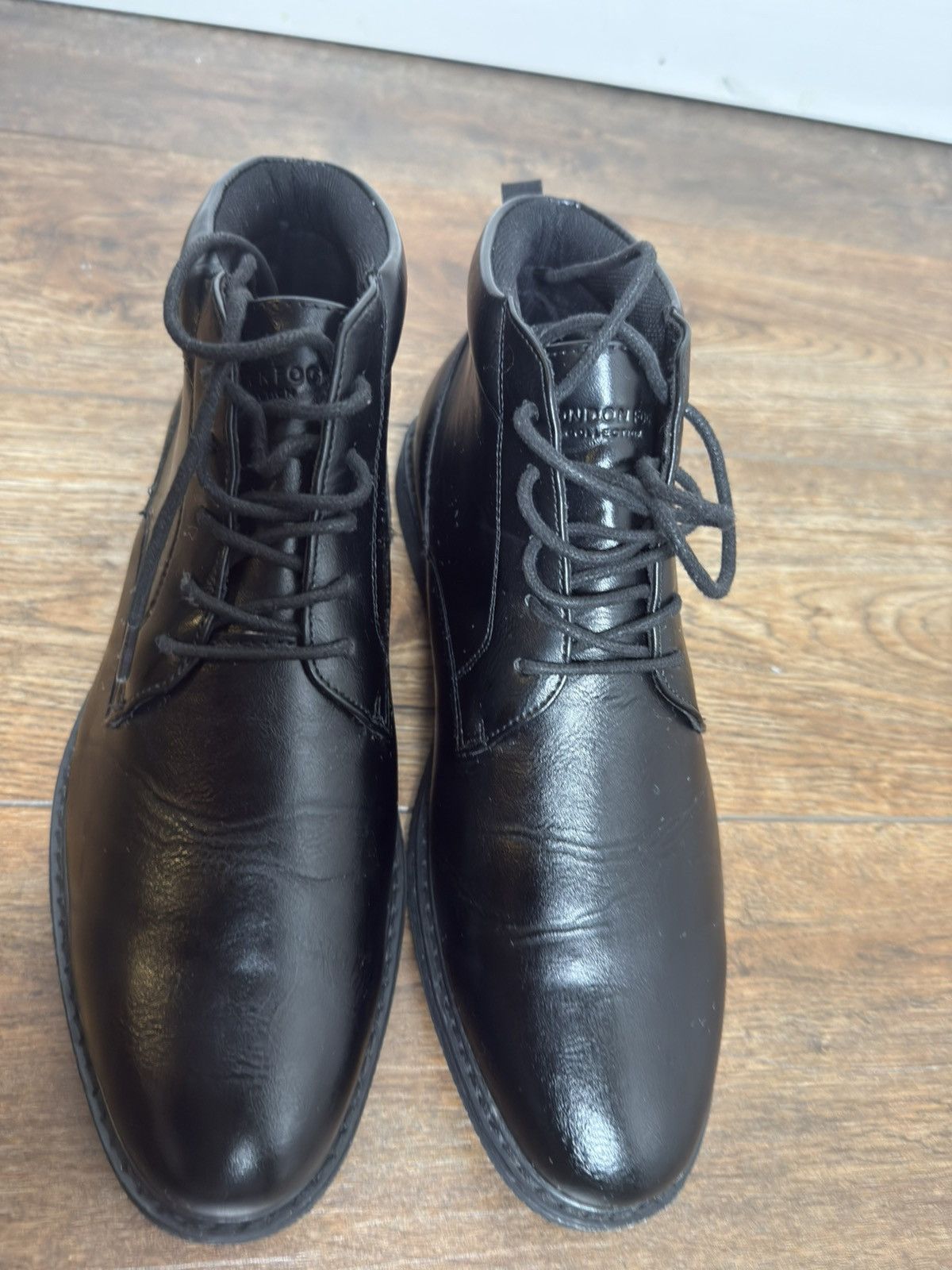 London Fog London Fog Tyler Chukka Boots – Black – Men’s 9.5 Size US 9.5 / EU 42-43 - 2 Thumbnail
