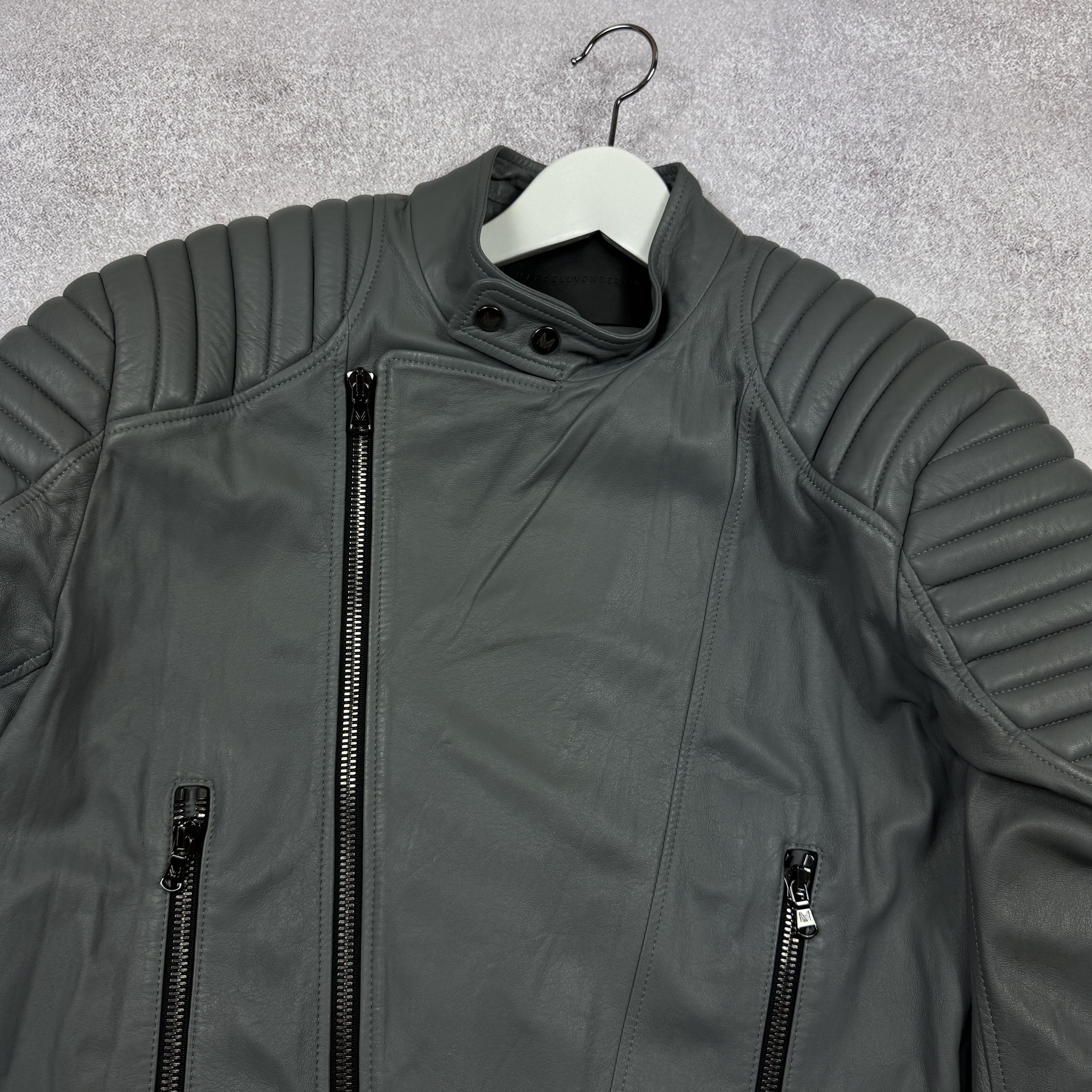 Genuine Leather Marcell Von Berlin Lamb Leather Moto Biker Jacket Size 54/XL Size US XL / EU 56 / 4 - 7 Thumbnail