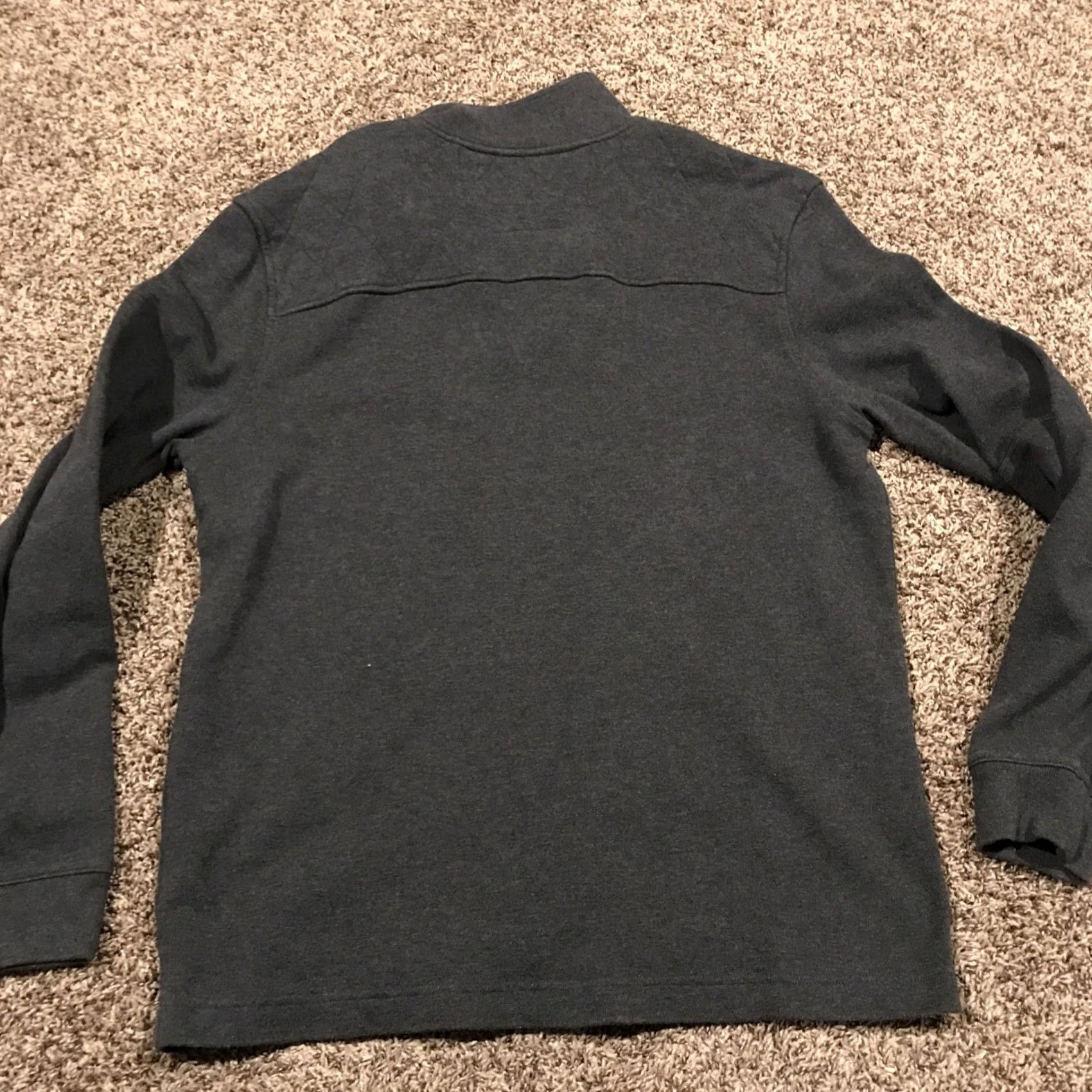 Banana Republic Banana Republic Mens L Gray Cotton Sweater Collared Zipper Pullover Knit Size US L / EU 52-54 / 3 - 3 Thumbnail
