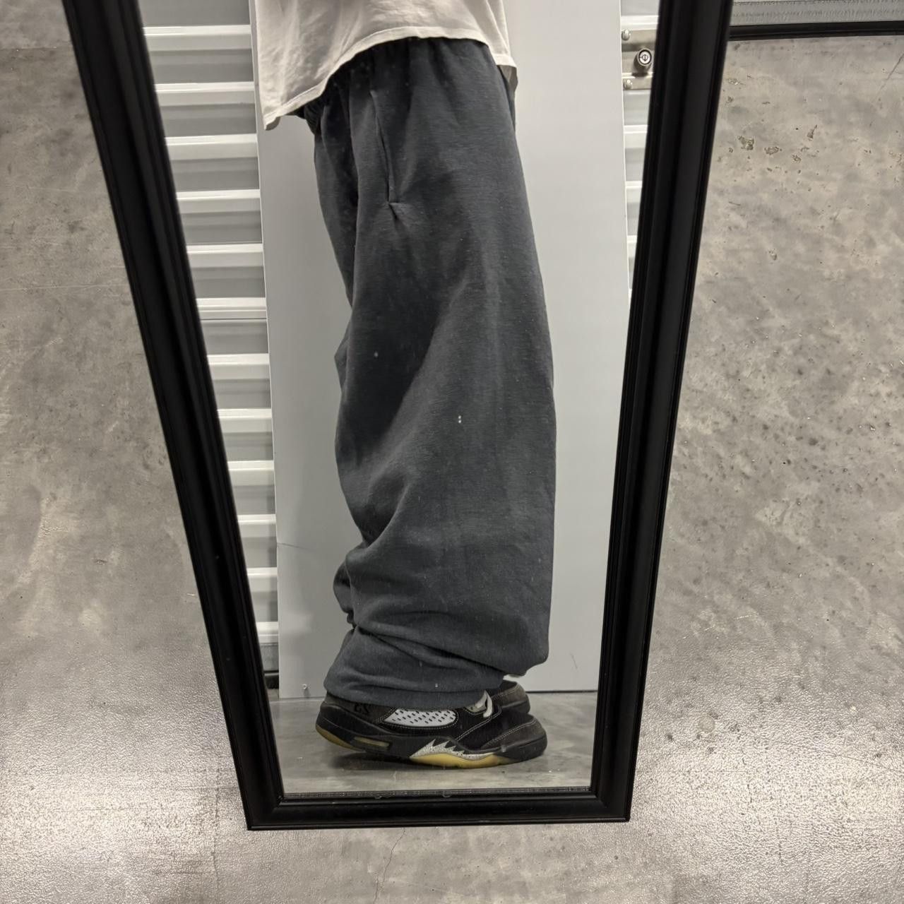 Japanese Brand × Vintage Crazy Vintage Y2K/2000s Baggy Grey Streetwear Skater Style Sweatpants! Size US 36 / EU 52 - 2 Thumbnail