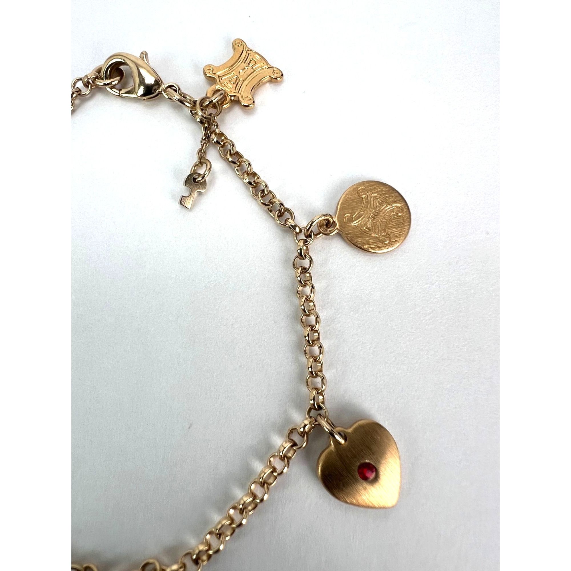 Celine Celine Triomphe Gold metal Charm Bracelet Size ONE SIZE - 10 Thumbnail