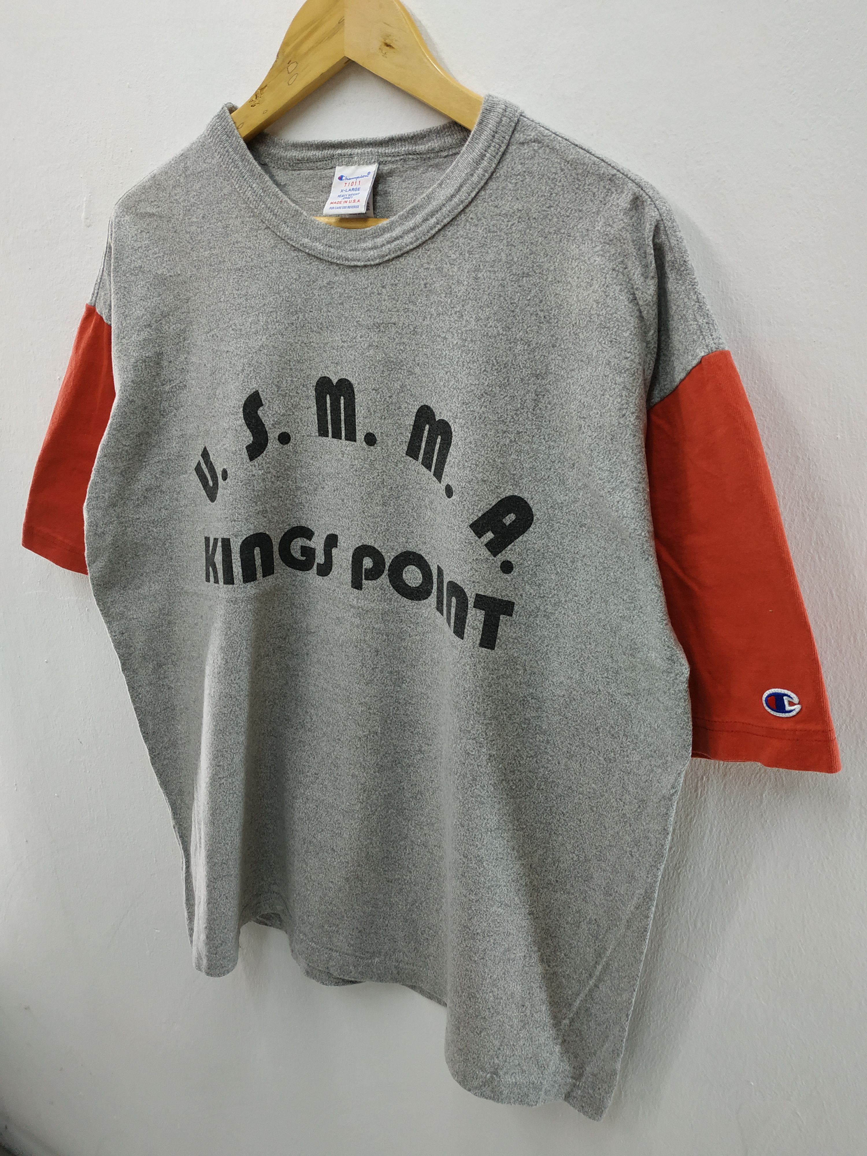 Champion × Vintage Champion T1011 U.S.M.M.A. Kings Point T-Shirt Size US XL / EU 56 / 4 - 2 Thumbnail