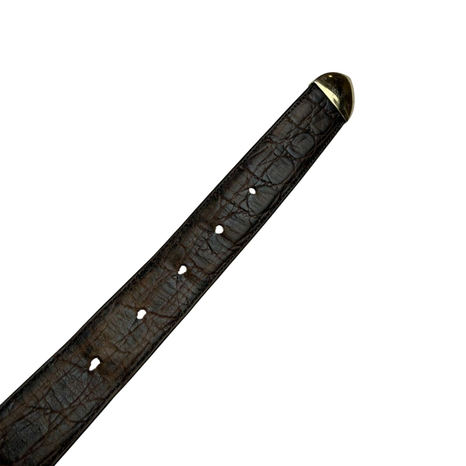 Other Avanti Genuine Leather Crocodile Belt Made in Italy 5300 Size 42 - 6 Thumbnail