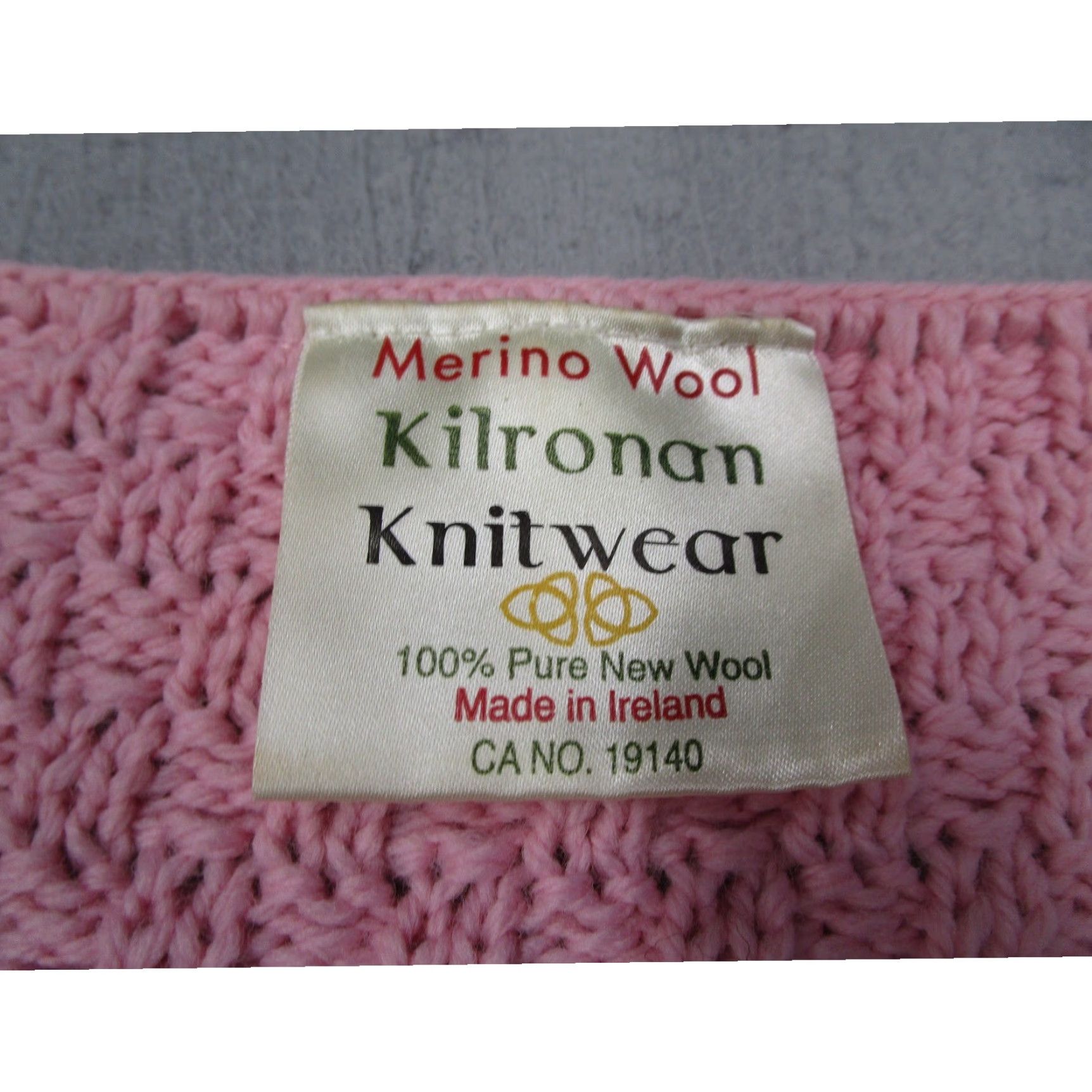 Pinko VINTAGE Kilronan Knitwear Merino Wool Cardigan Pink Cable Knit Ireland Womens XS A240754 Size XS / US 0-2 / IT 36-38 - 3 Thumbnail