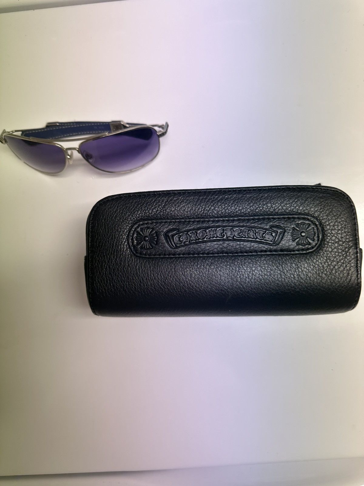 Chrome Hearts chrome hearts vintage sunglasses leather good condition Size ONE SIZE - 1 Thumbnail