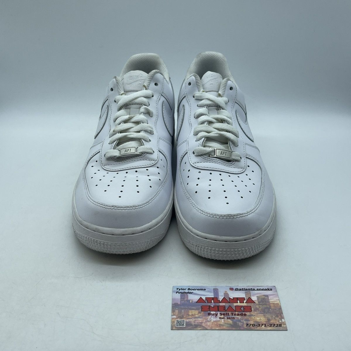 Nike Air Force 1 triple white Size US 11 / EU 44 - 2 Thumbnail