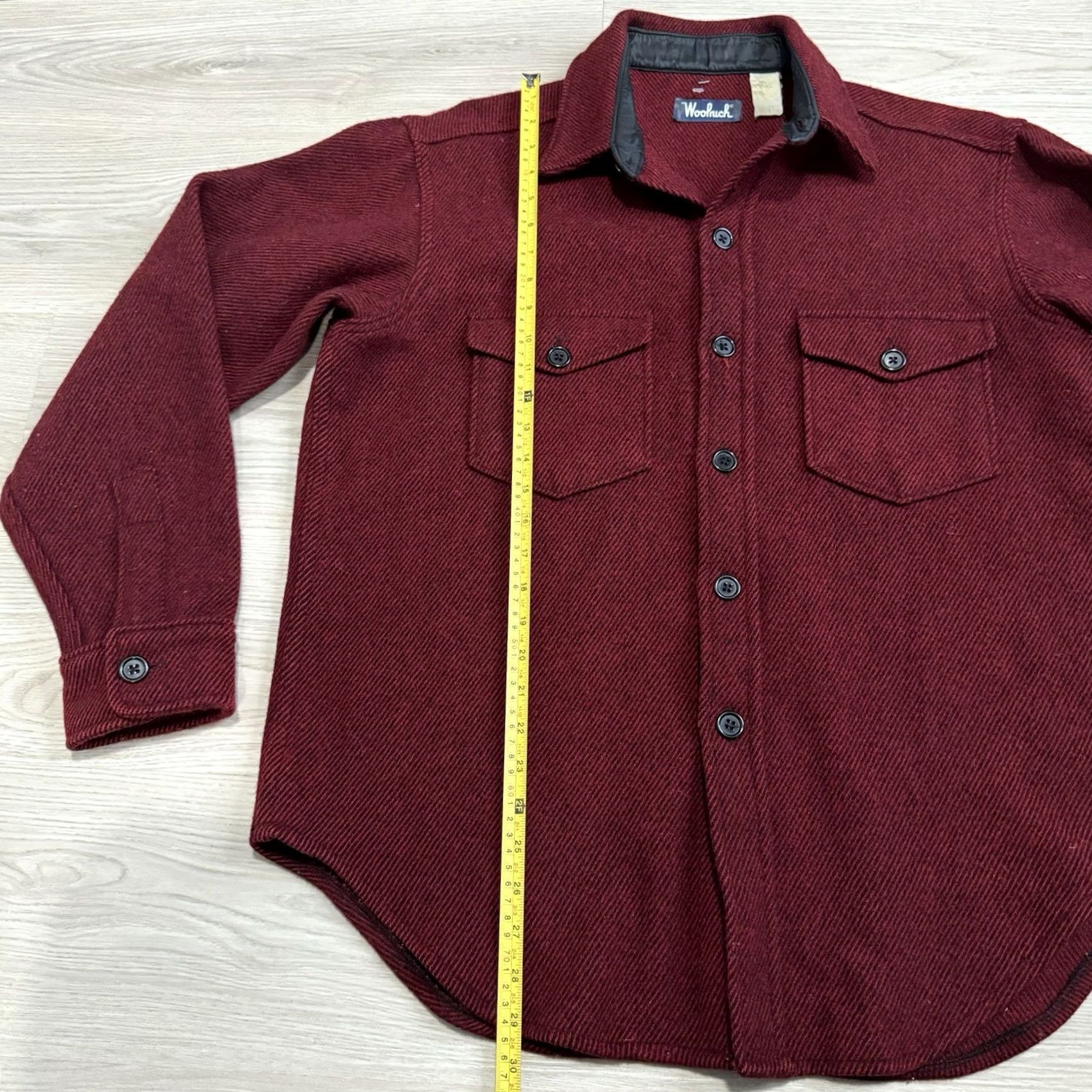 Vintage VINTAGE Woolrich Mackinaw Shirt Jacket Mens L Red Wool Blend Shacket Button Size US L / EU 52-54 / 3 - 7 Thumbnail