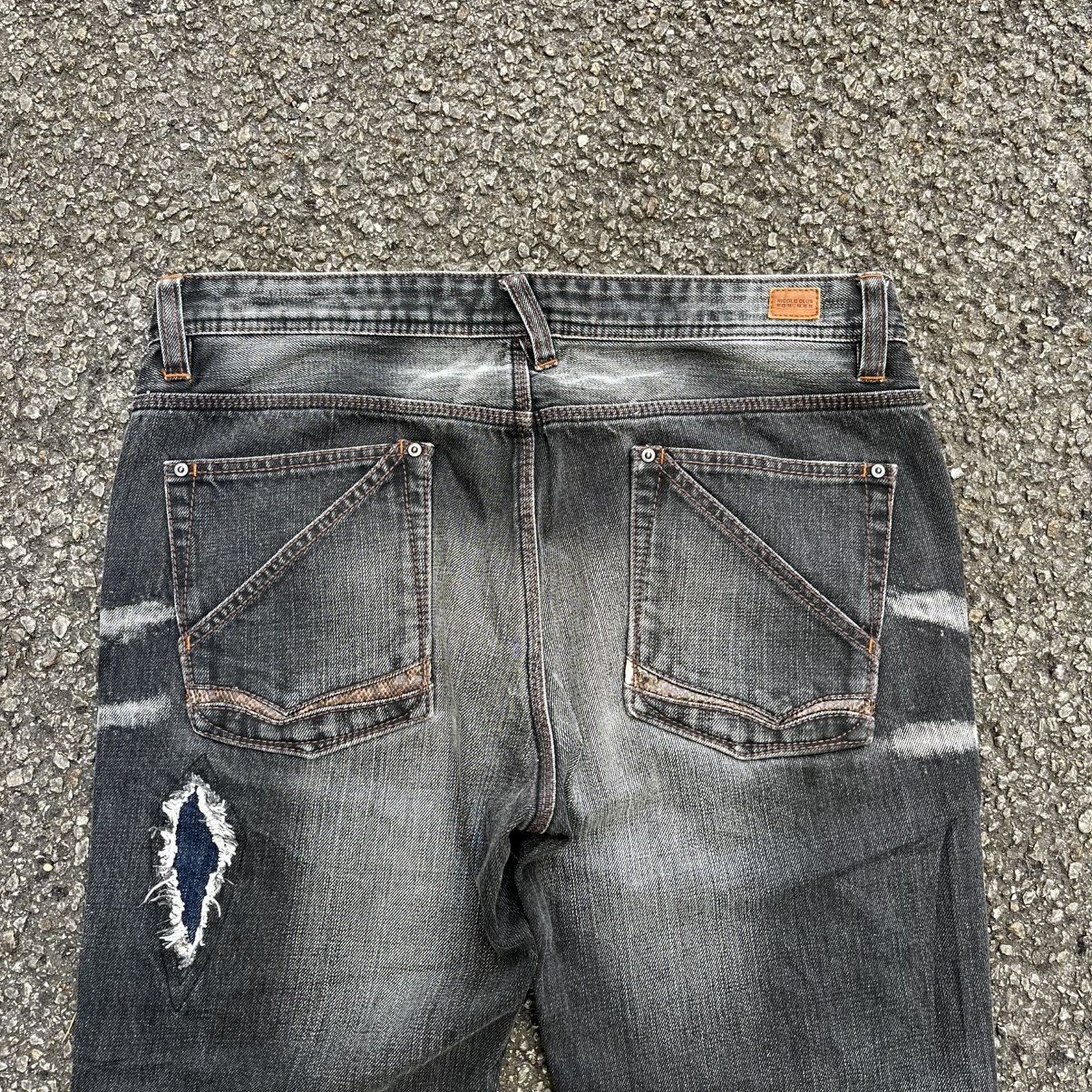Hysteric Glamour NICOLE CLUB FOR MEN Distressed Jeans Punk Styled Patch Denim Size US 32 / EU 48 - 11 Thumbnail